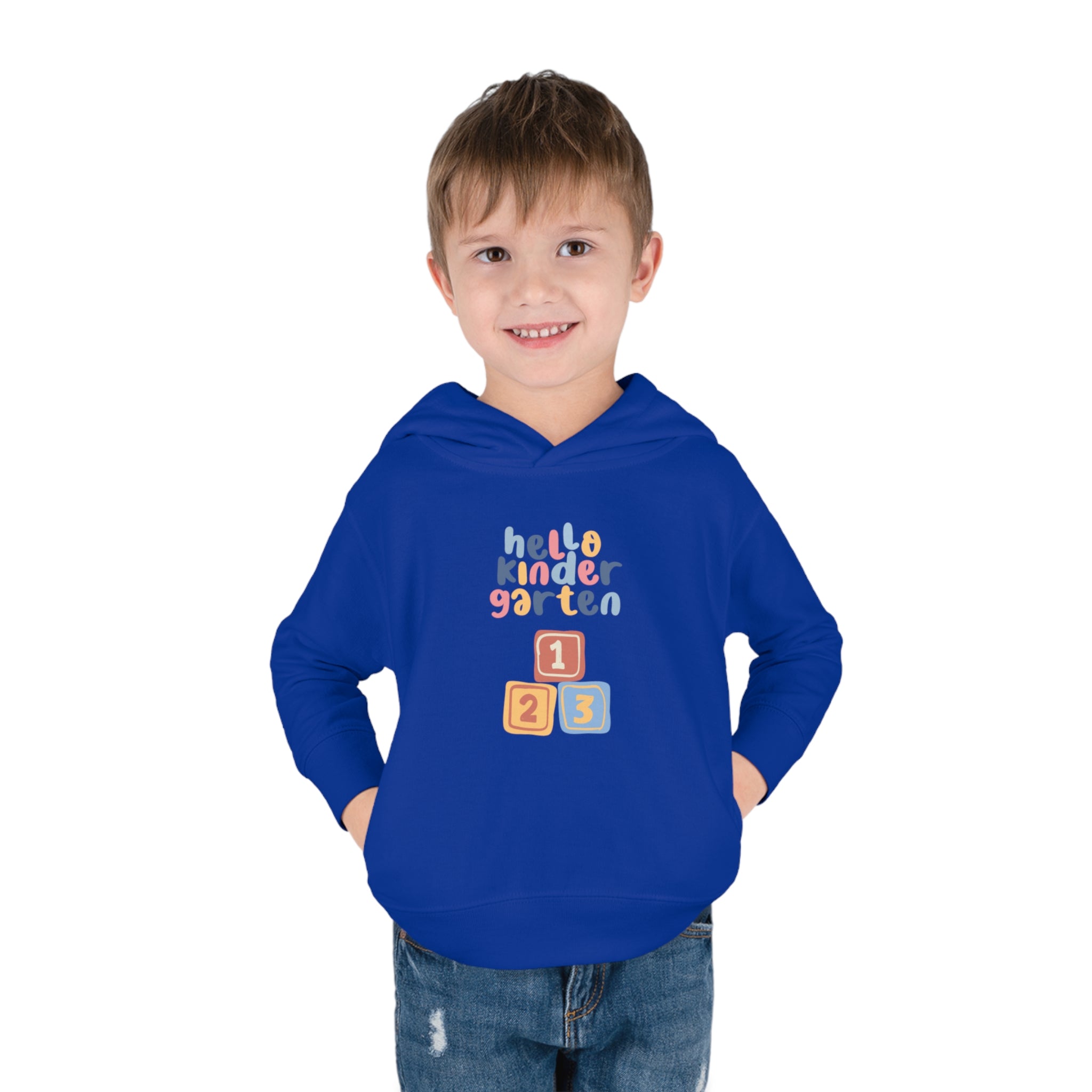 Hello Kindergarten Toddler Pullover Fleece Hoodie