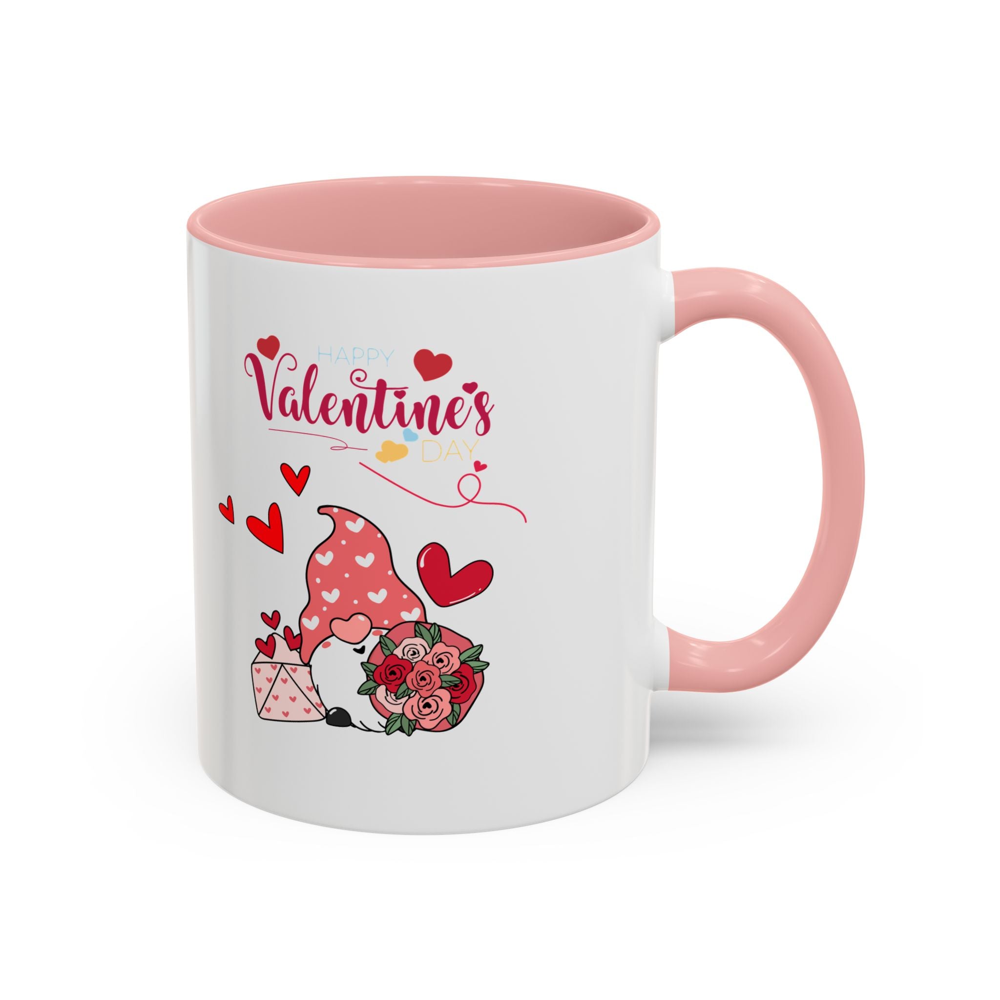 Gnome Valentine's Day Accent Coffee Mug (11, 15oz)