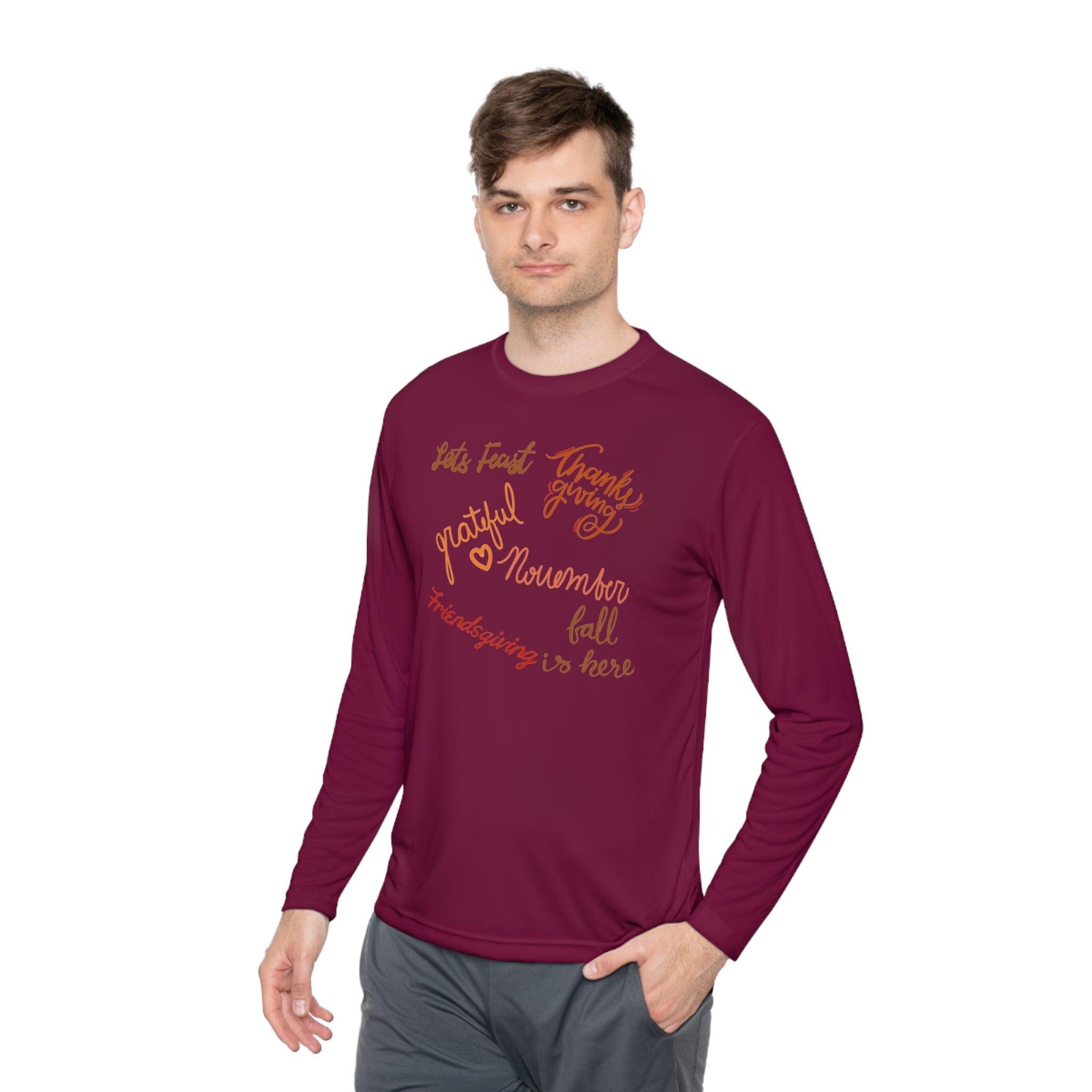 Thanksgiving Season Unisex Lightweight Long Sleeve Tee