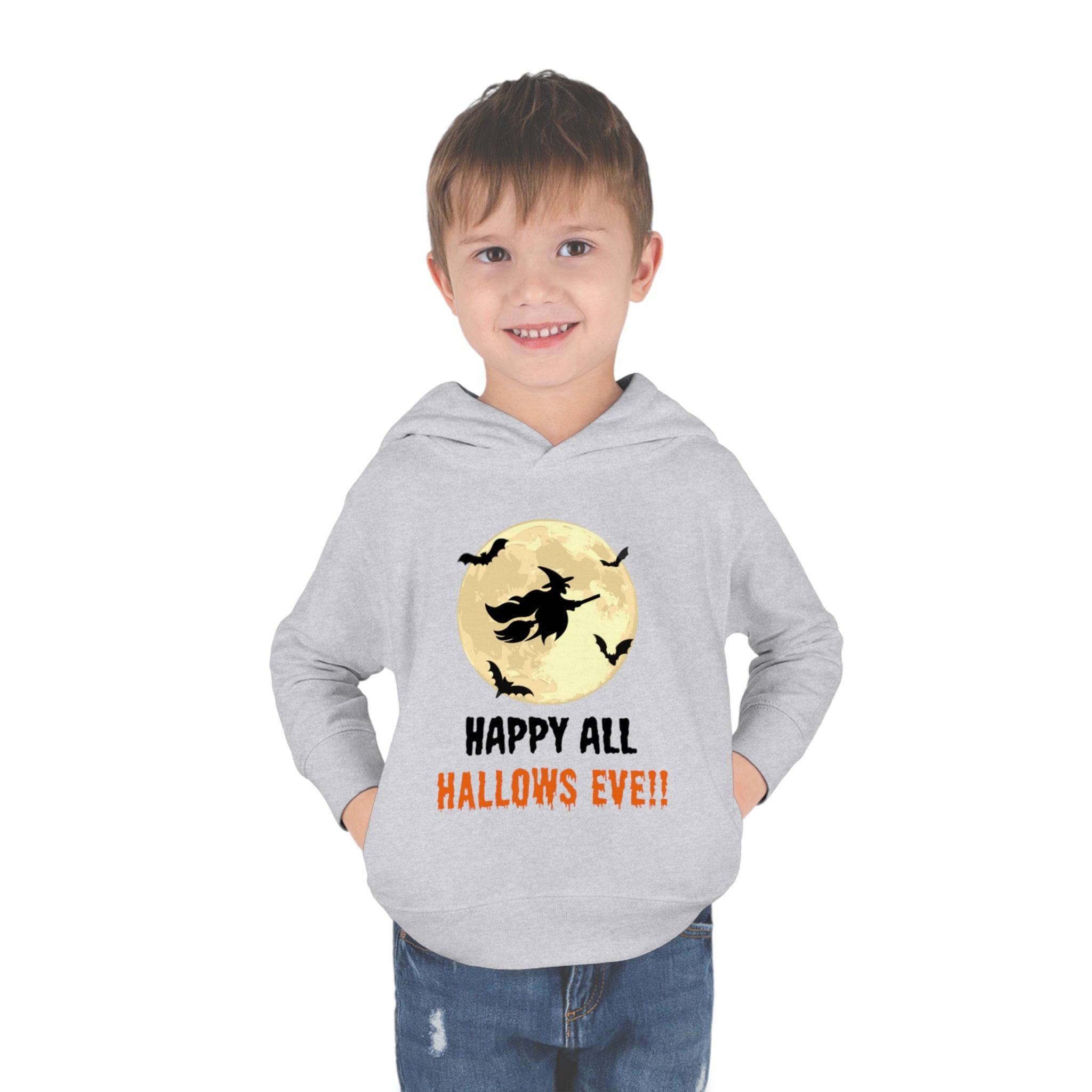 Happy All Hallows Eve Toddler Pullover Fleece Hoodie