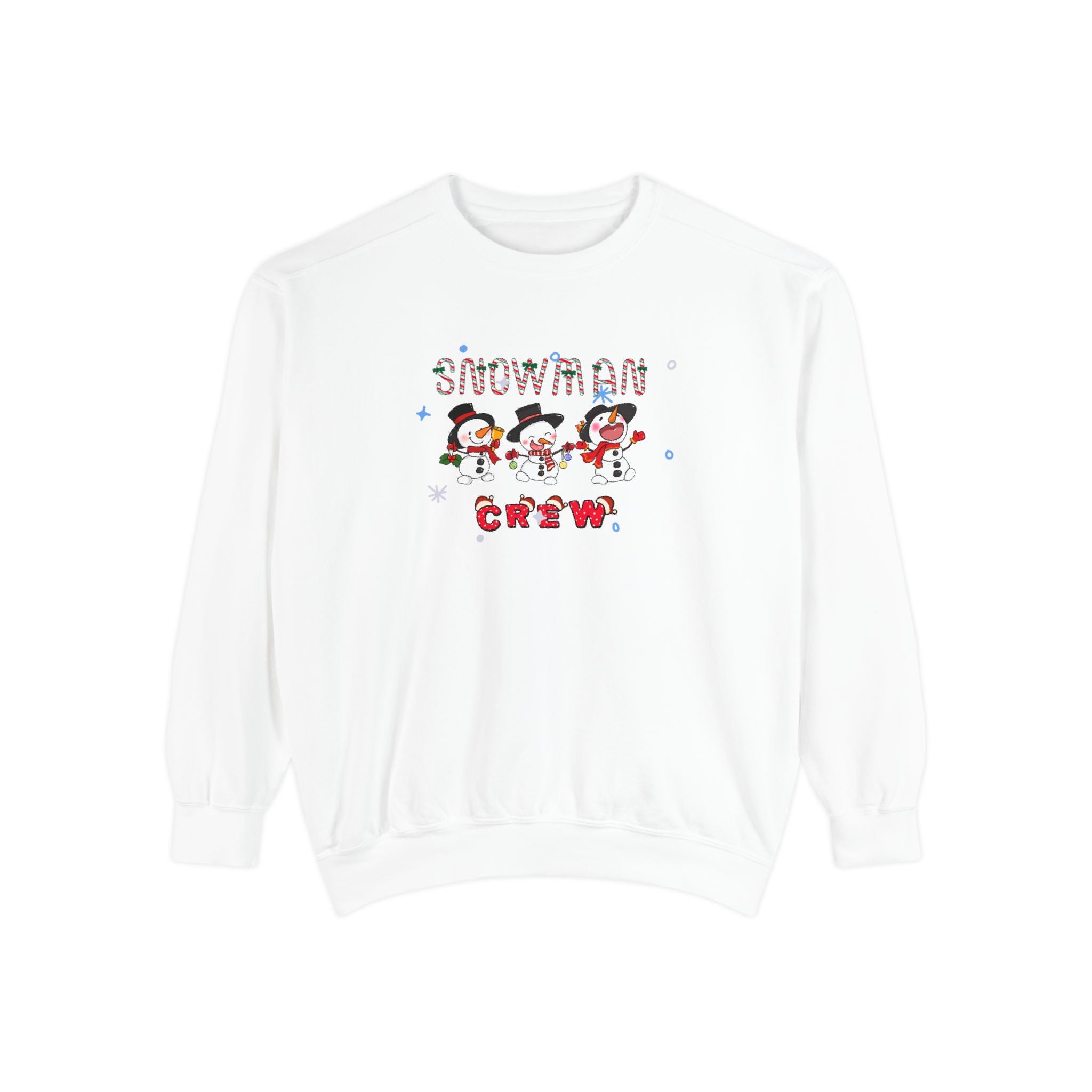 Snowman Crew Unisex Garment-Dyed Sweatshirt