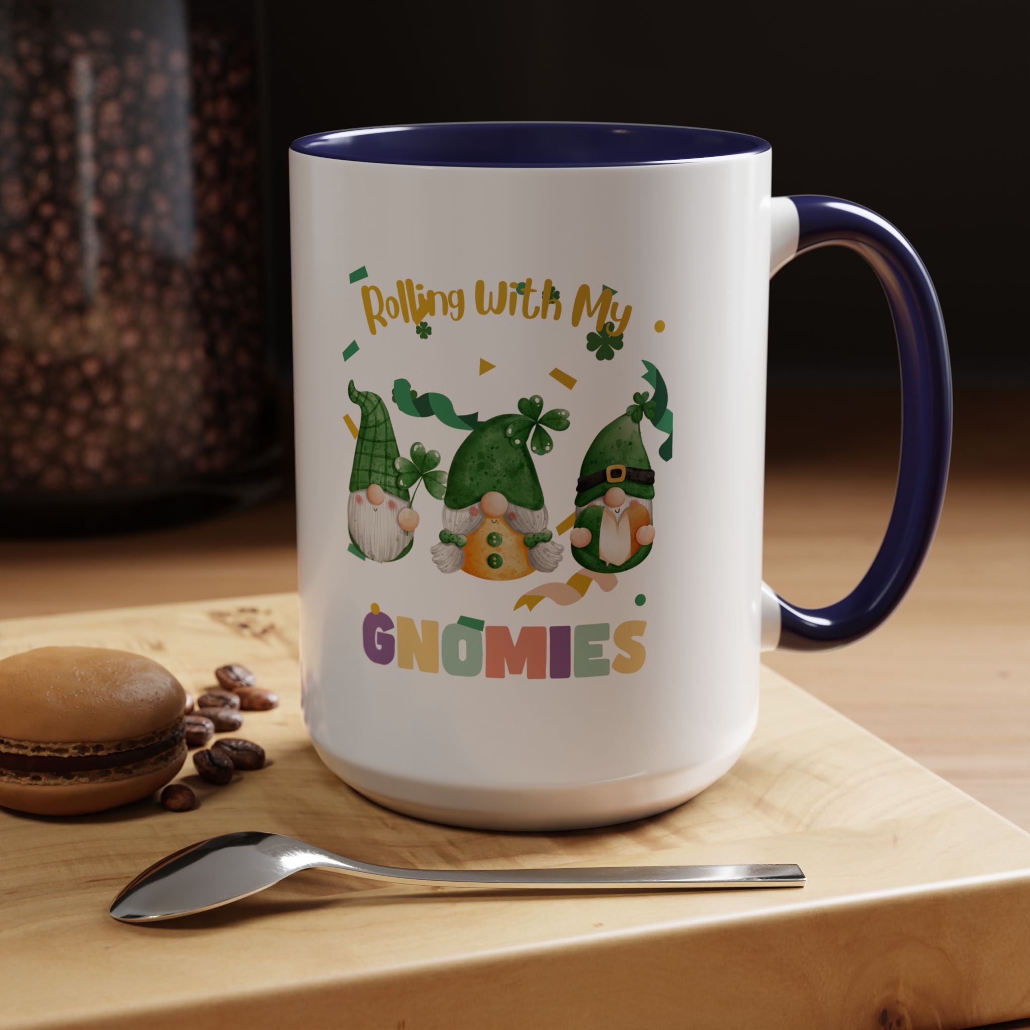 Rolling With My Gnomies Accent Coffee Mug - Fun St. Patrick's Day Gift