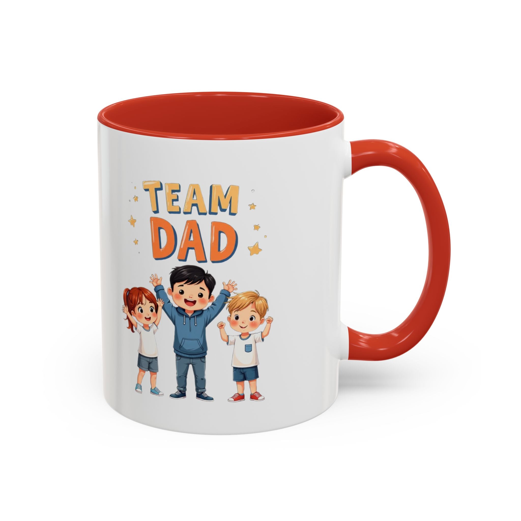 Team Dad Accent Coffee Mug