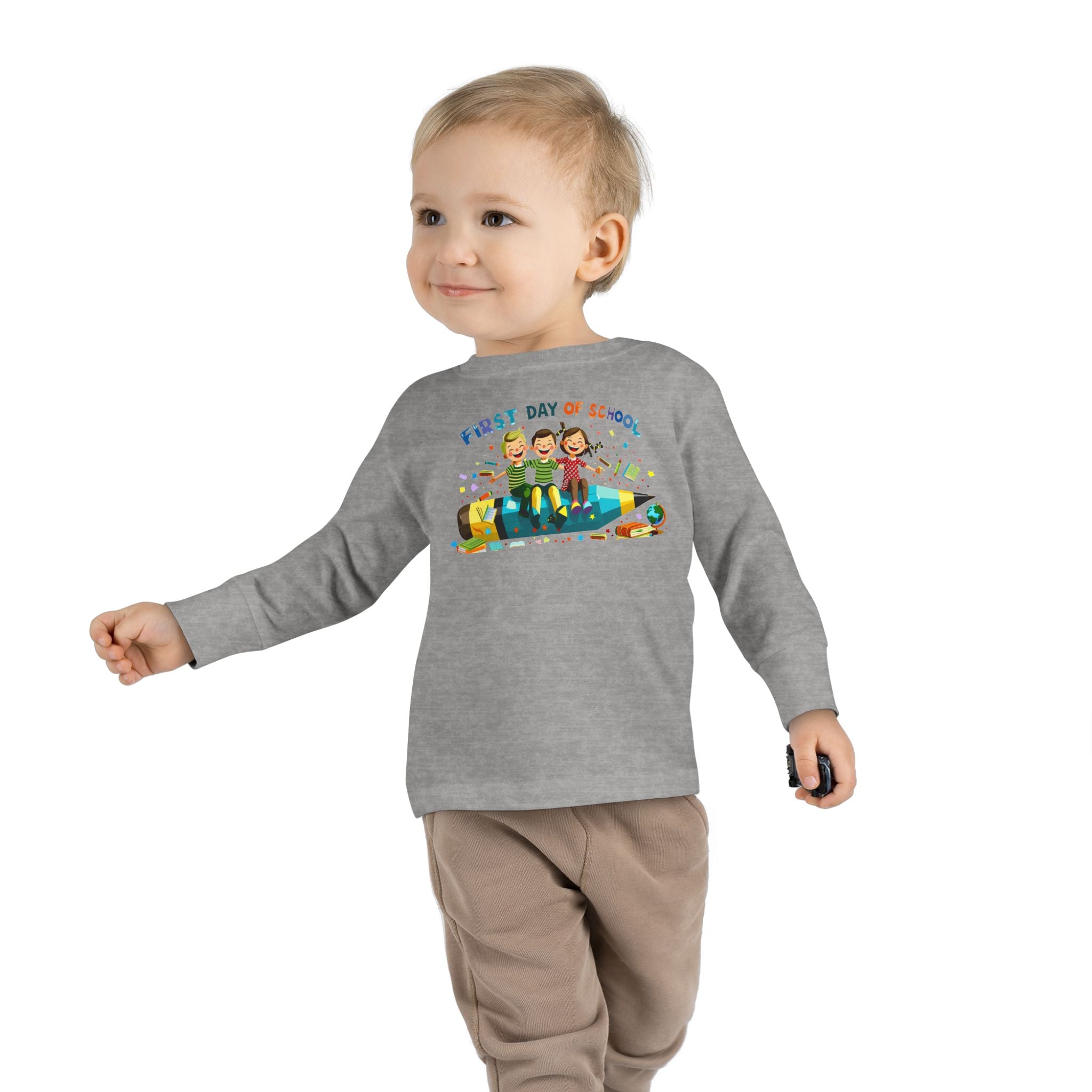 First Day of School Toddler Long Sleeve Tee