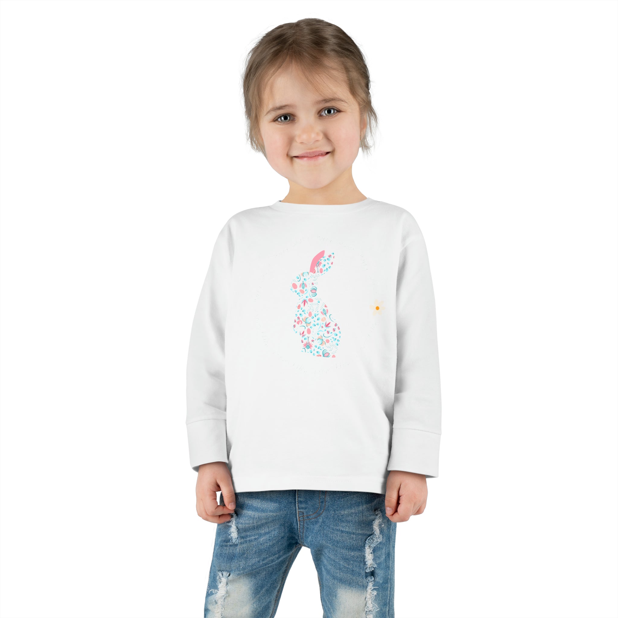 Happy Easter Rabbit Day Toddler Long Sleeve Tee