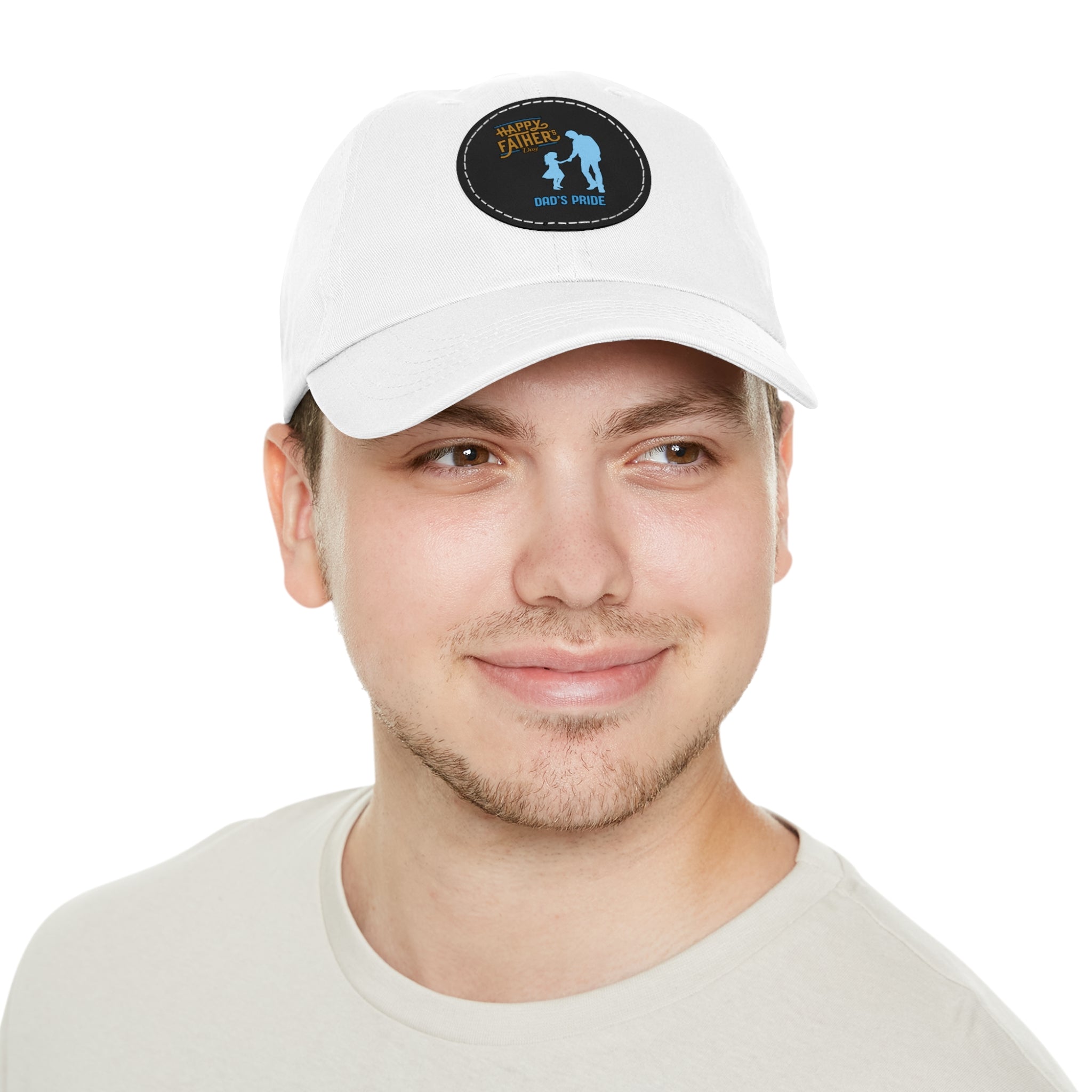 Dad's Pride Hat with Leather Patch (Round)