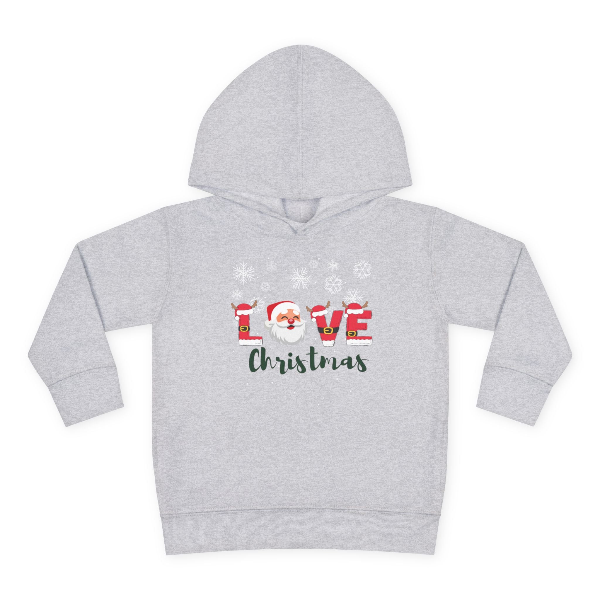 Santa Claus Loves Christmas Toddler Pullover Fleece Hoodie