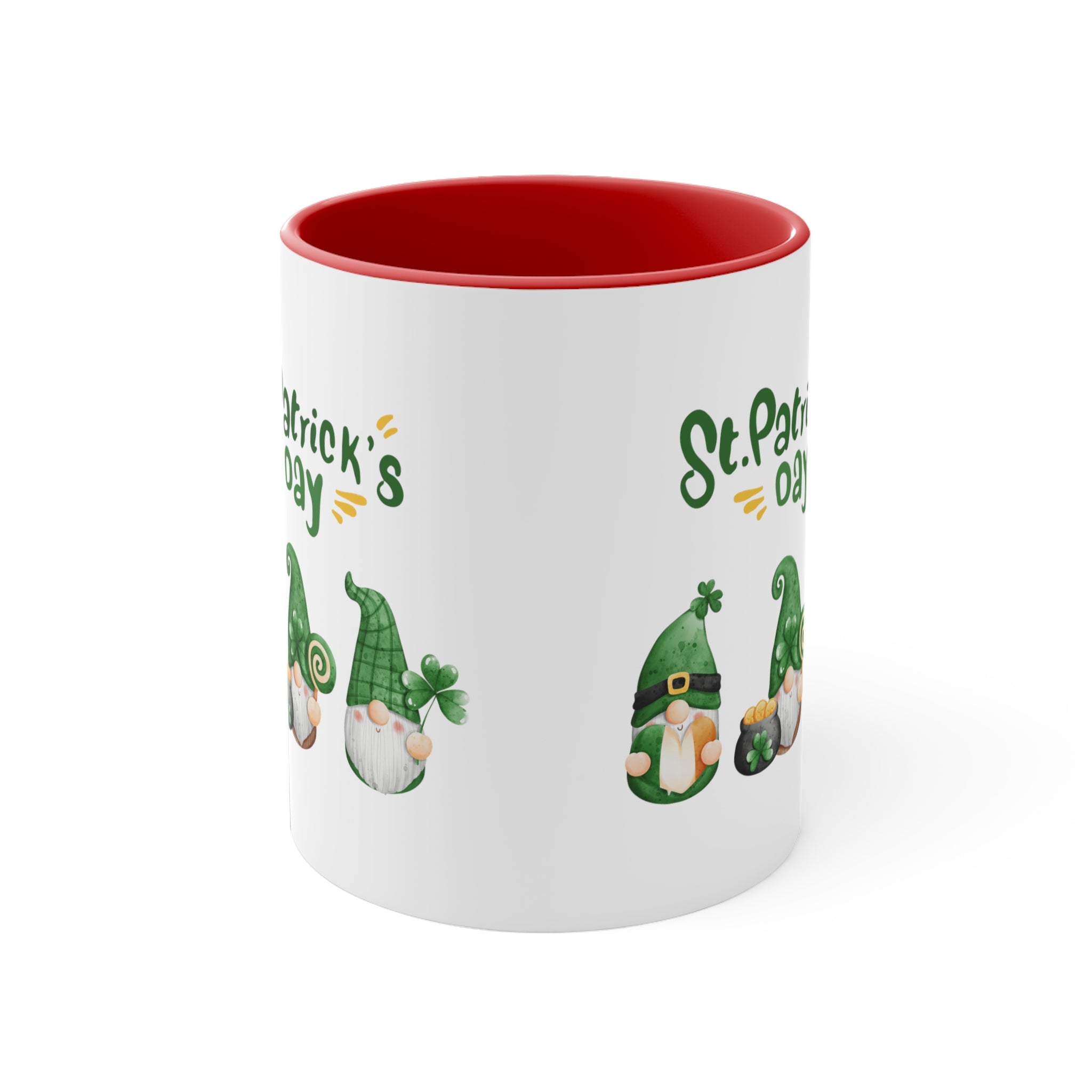 St Patty's Day Gnome Accent Coffee Mug, 11oz