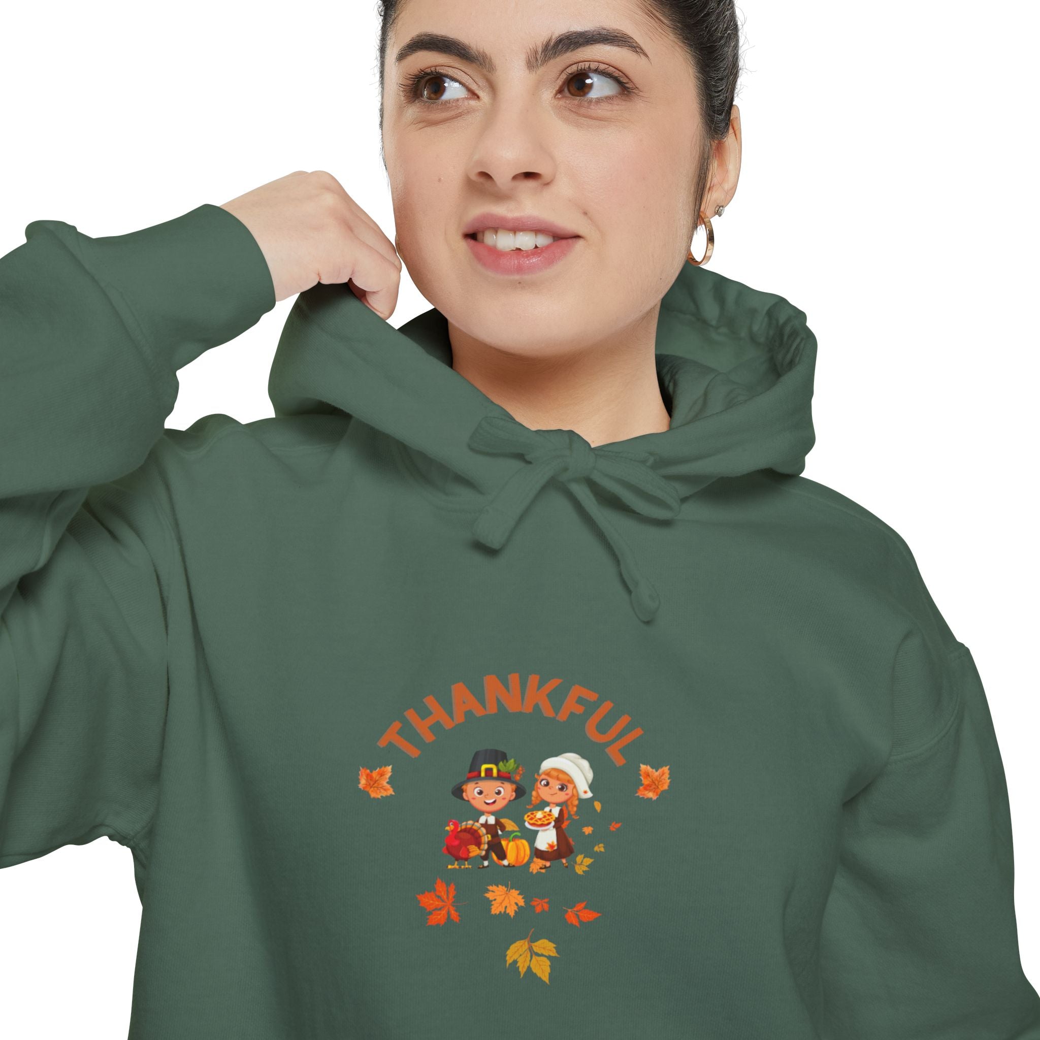 Pilgrims Turkey Day Unisex Garment-Dyed Hoodie