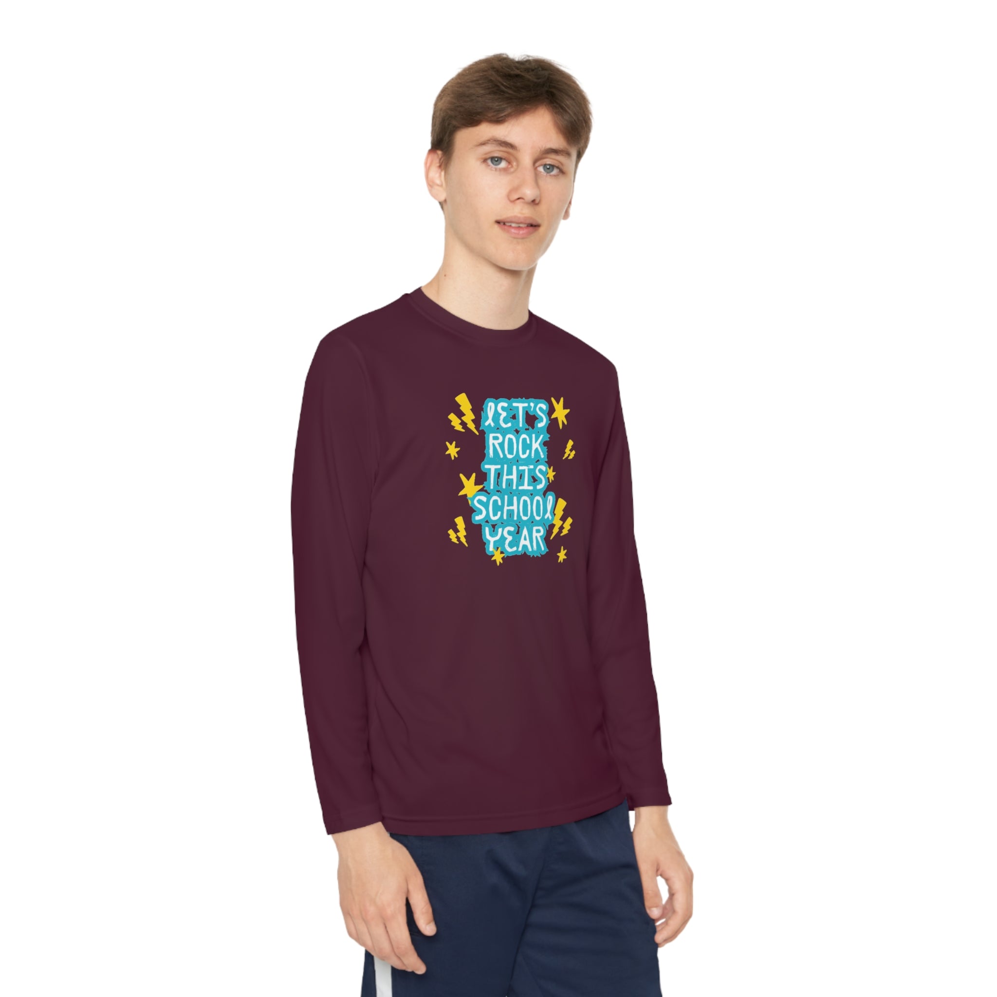 Let's Rock This School Year Youth Long Sleeve Competitor Tee