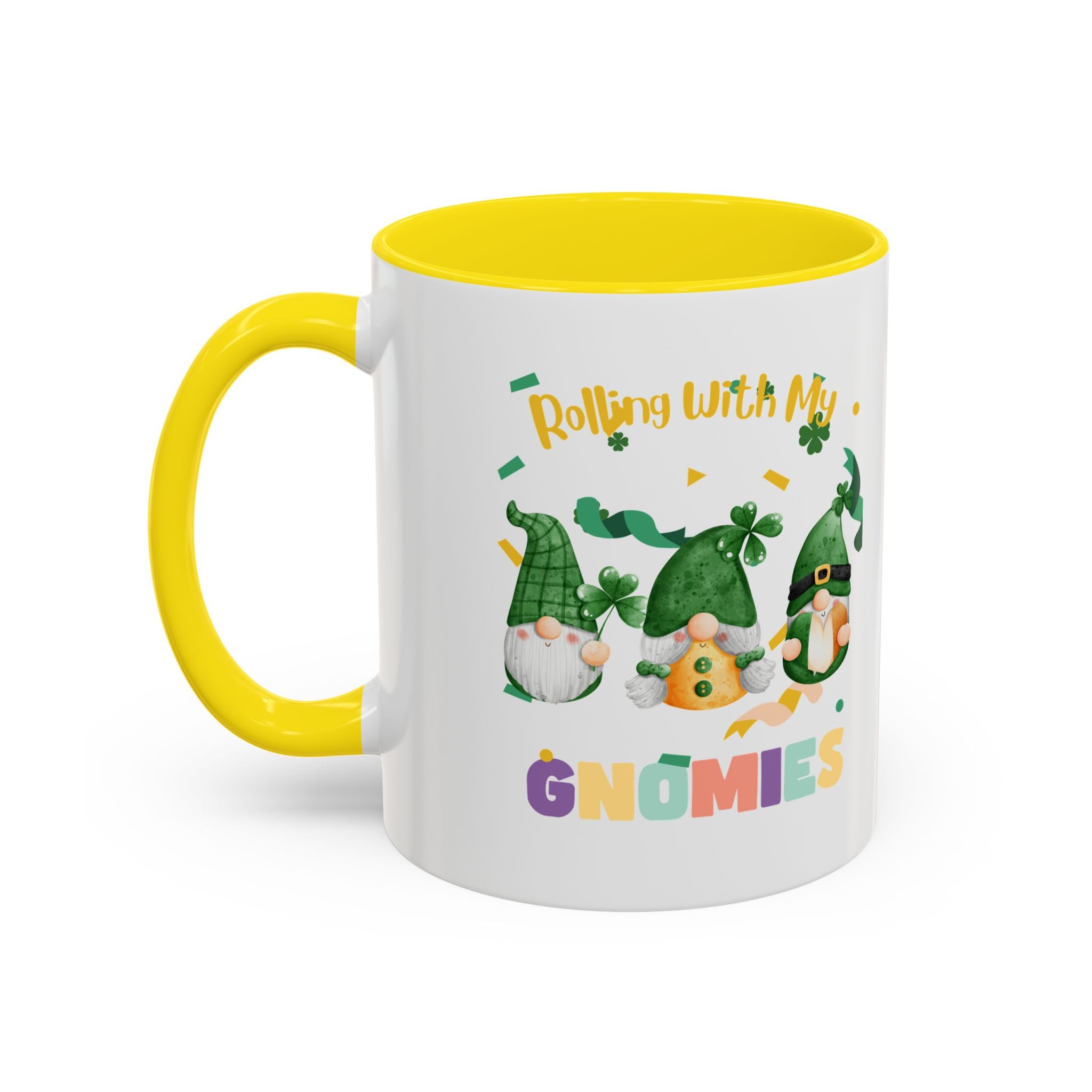 Rolling With My Gnomies Accent Coffee Mug - Fun St. Patrick's Day Gift