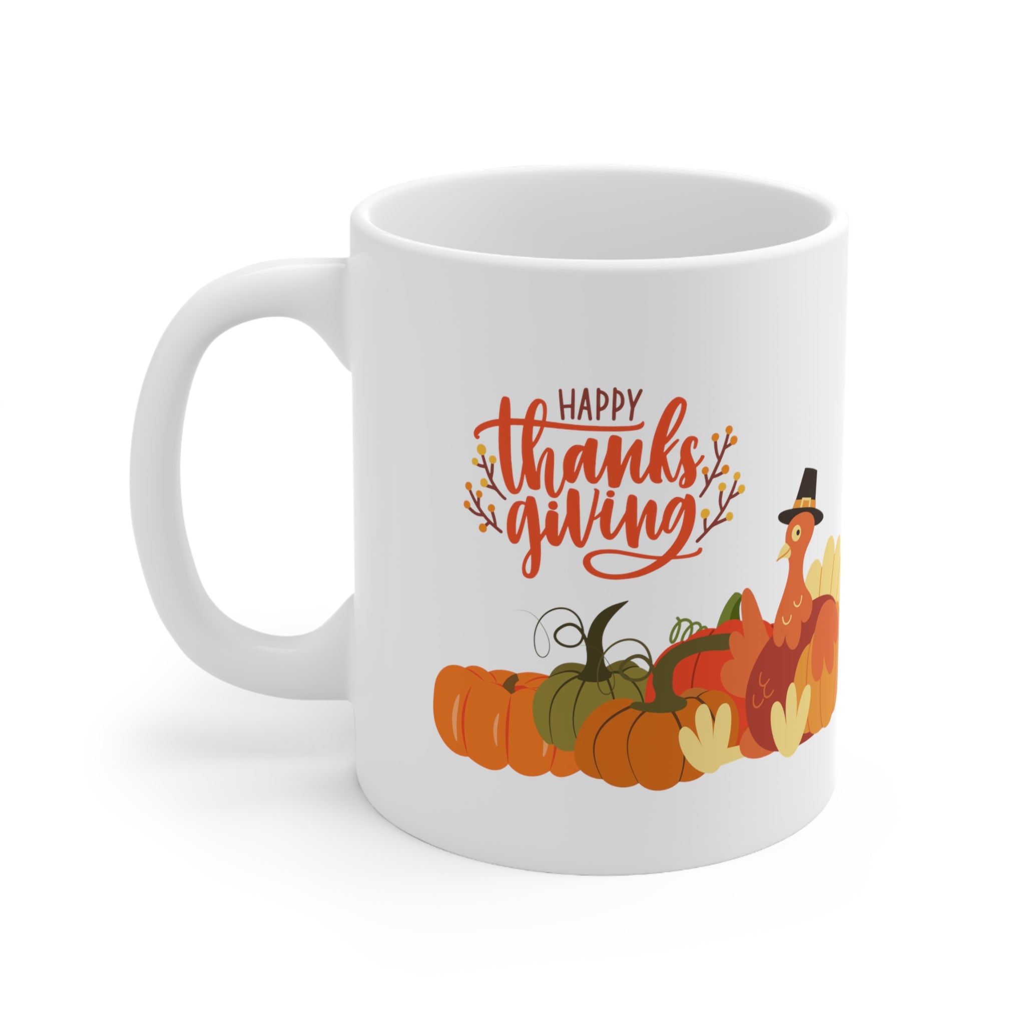 Happy Thanksgiving Turkey Ceramic Mug 11oz