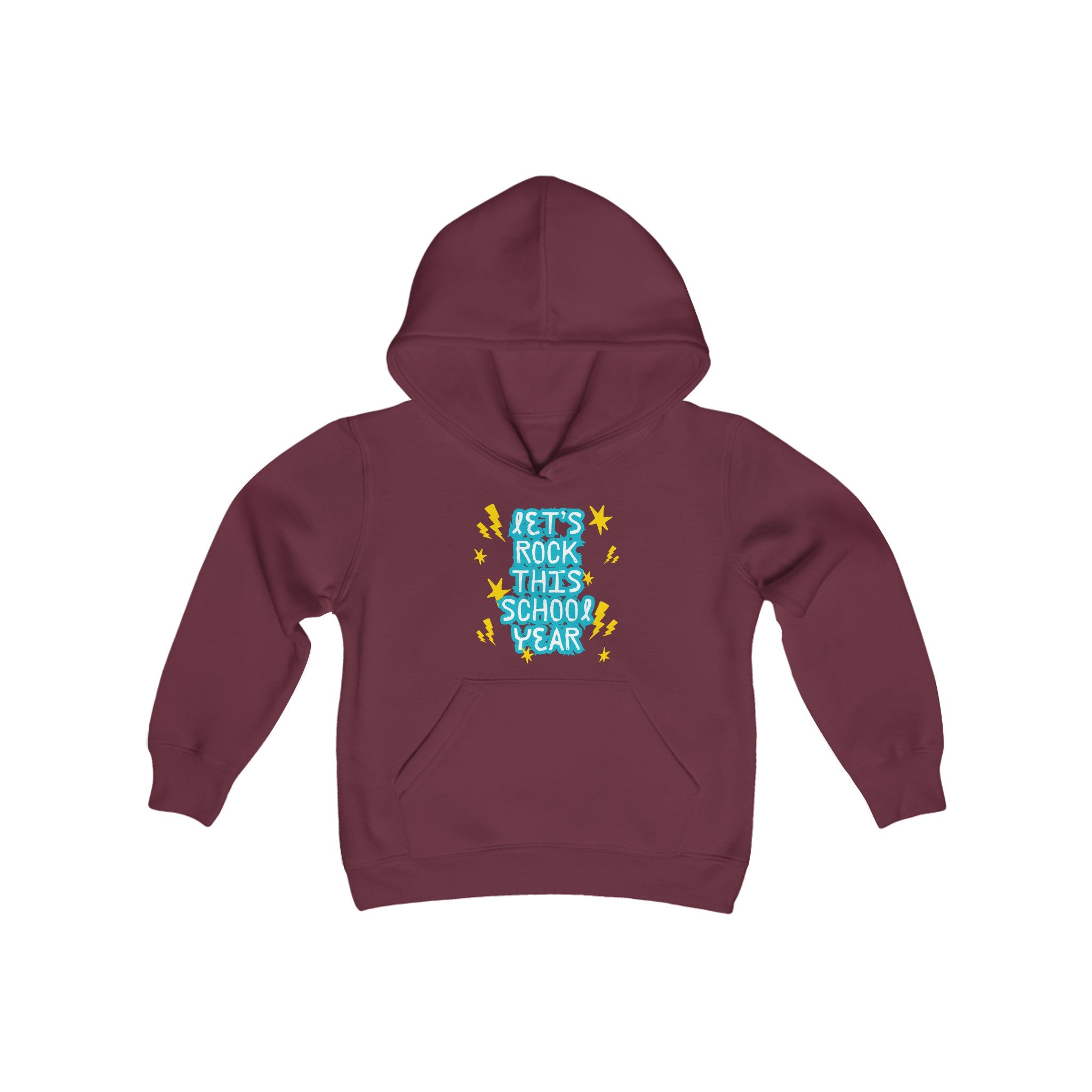 Let's Rock This School Year Youth Heavy Blend Hooded Sweatshirt