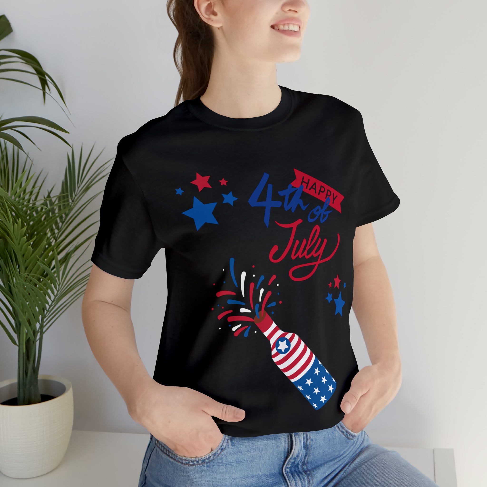 Happy 4th Of July Celebration Unisex Jersey Short Sleeve Tee