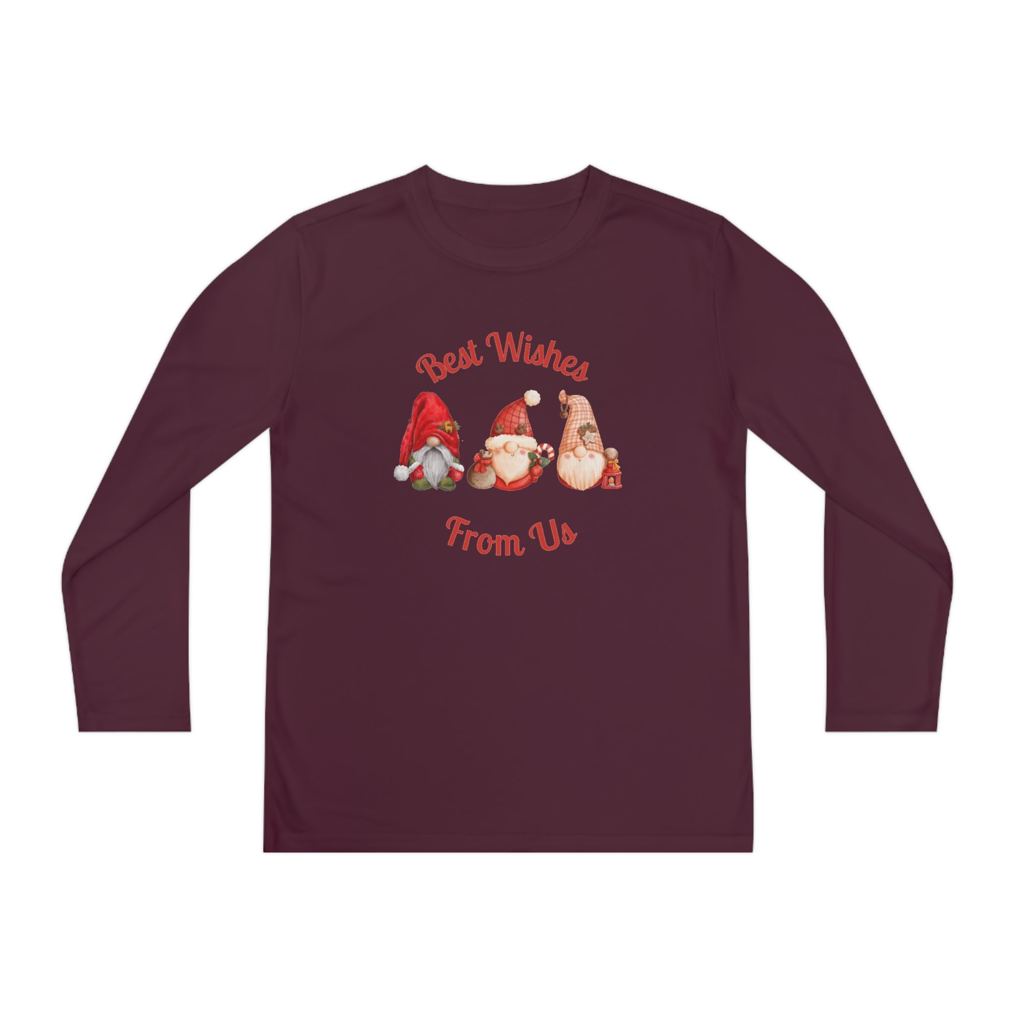 Gnome Best Wishes Youth Long Sleeve Competitor Tee