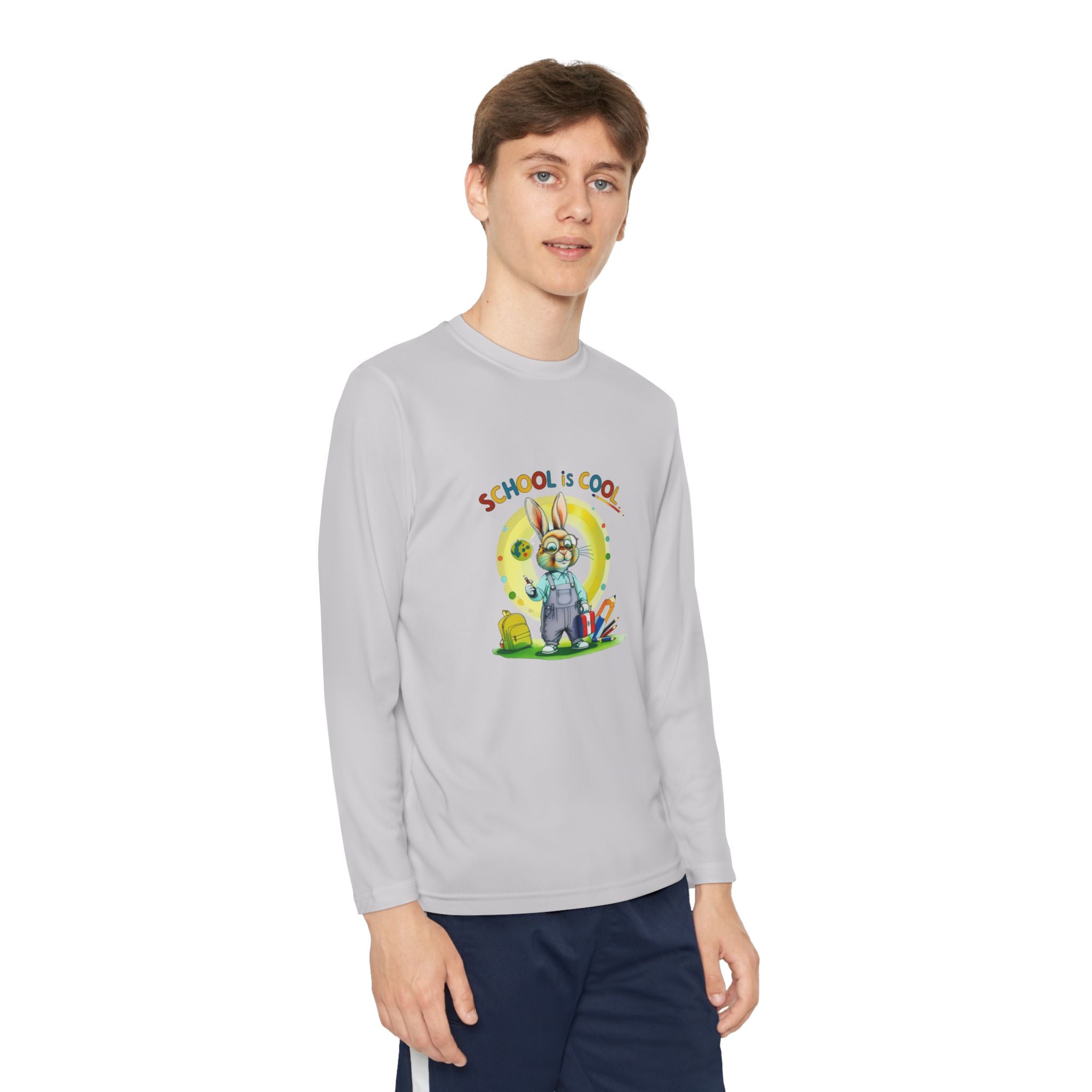 School is Cool Youth Long Sleeve Competitor Tee