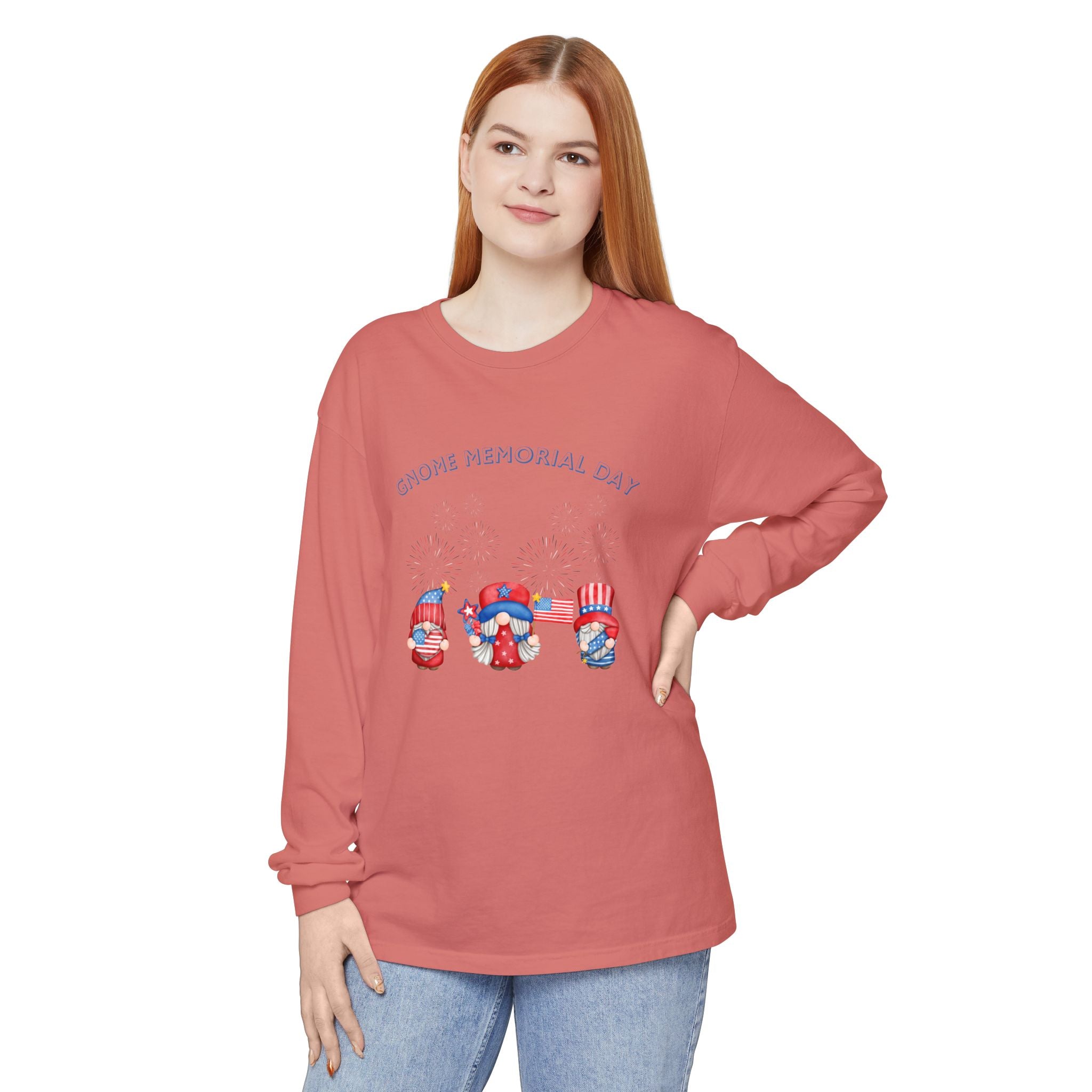 Gnome Memorial Day Long Sleeve T-Shirt