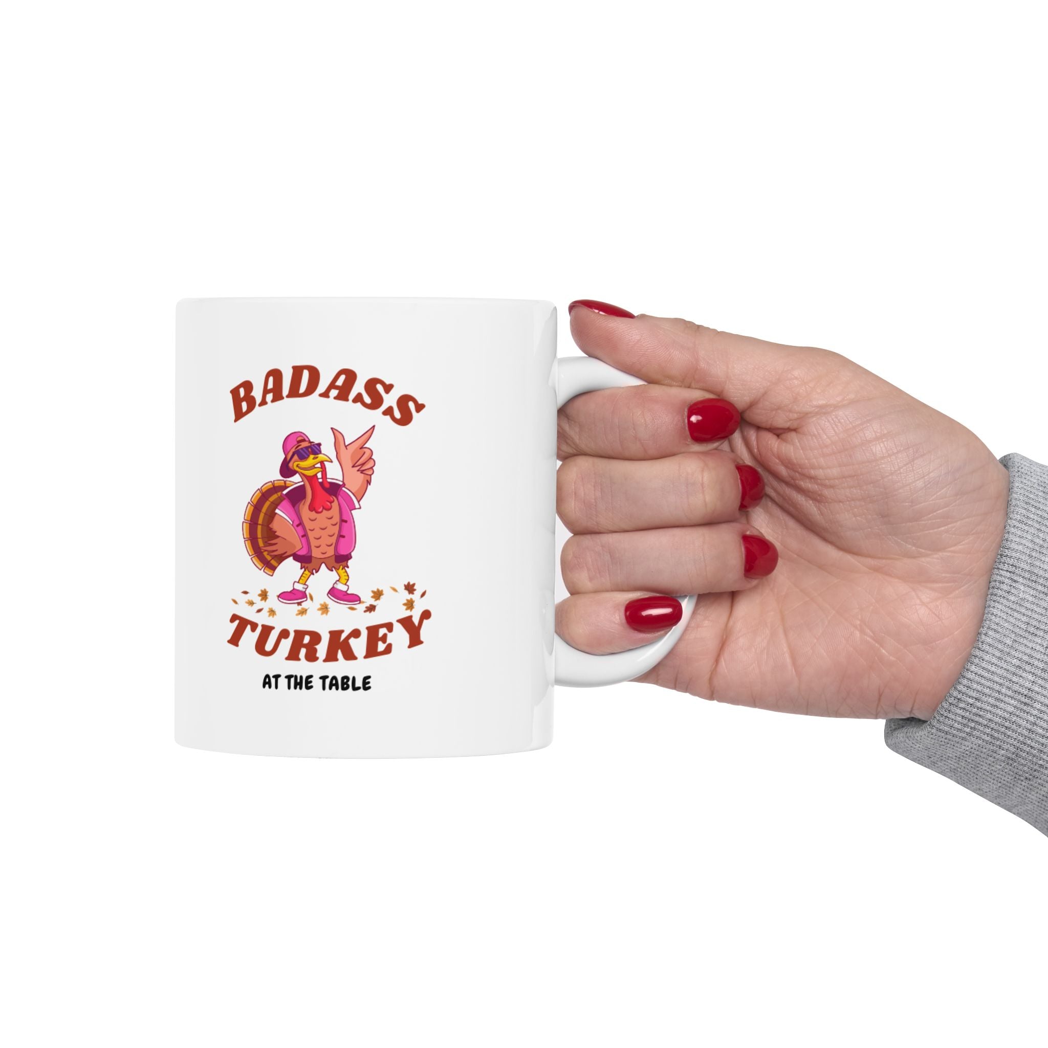 Badass Turkey Ceramic Mug, (11oz, 15oz)