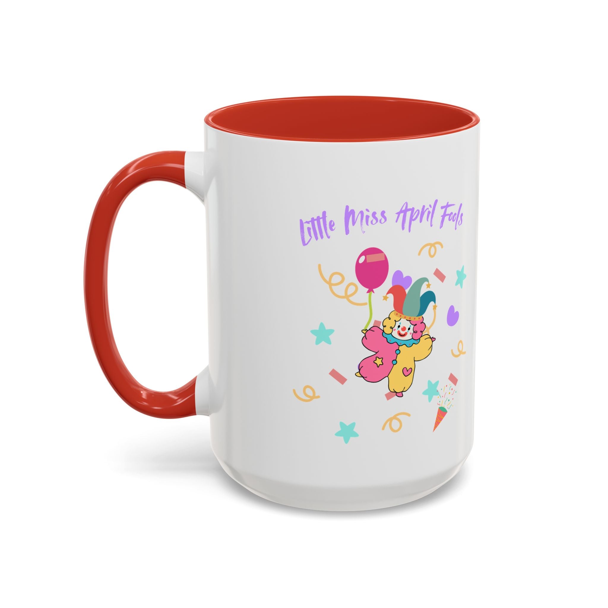 Little Miss April Fool's  Day Accent Coffee Mug - Fun & Whimsical 11oz/15oz