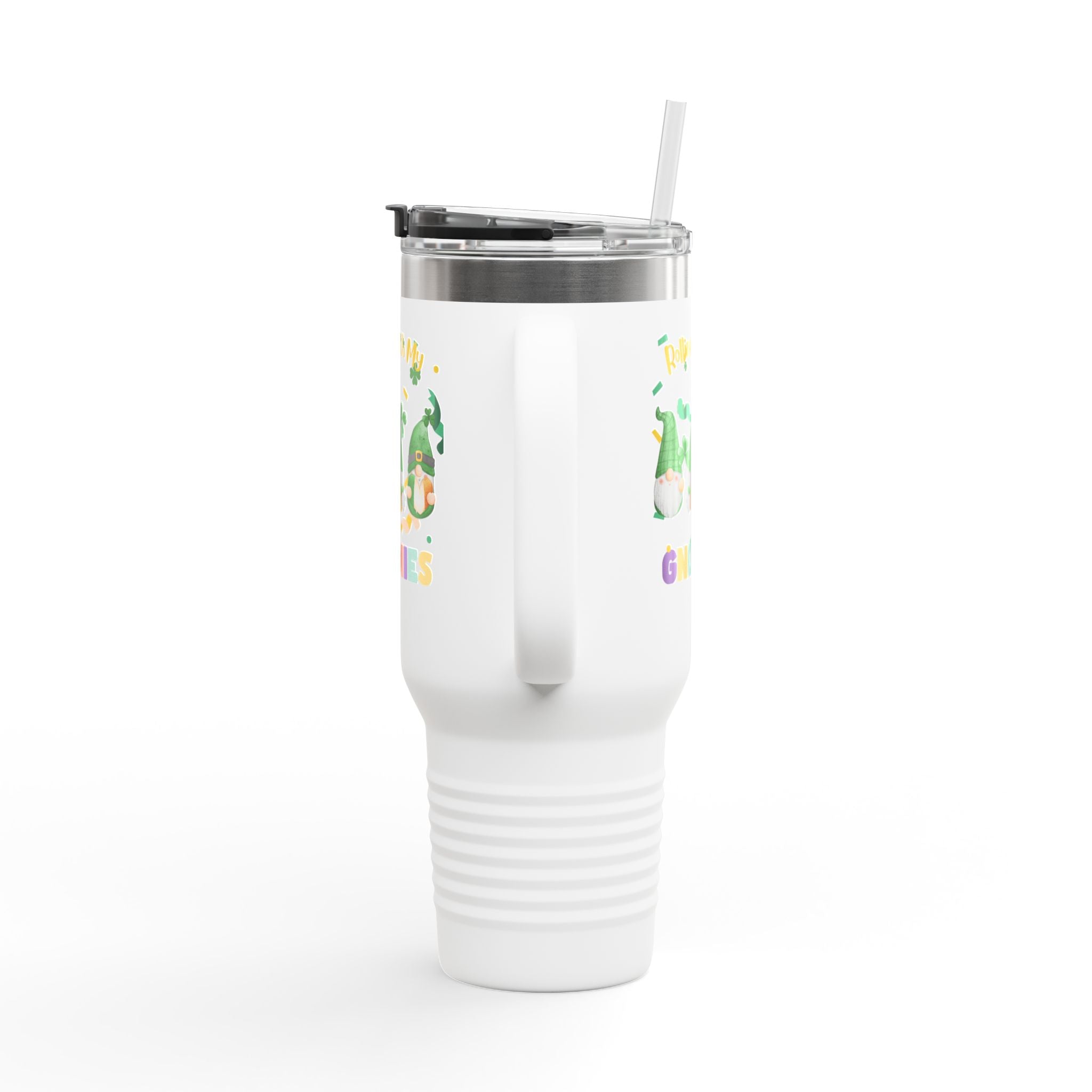 Rolling With My Gnomies Insulated Travel Mug - 40oz with Straw