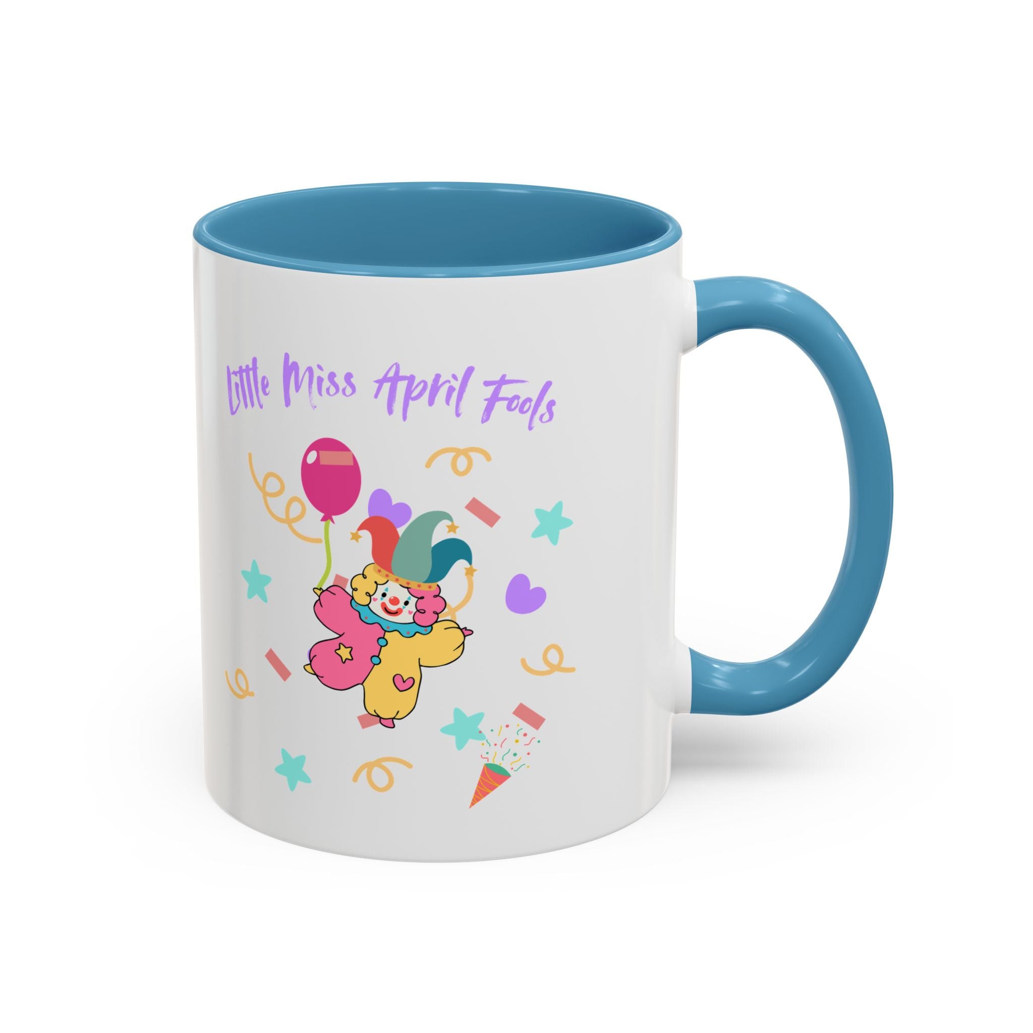 Little Miss April Fool's  Day Accent Coffee Mug - Fun & Whimsical 11oz/15oz