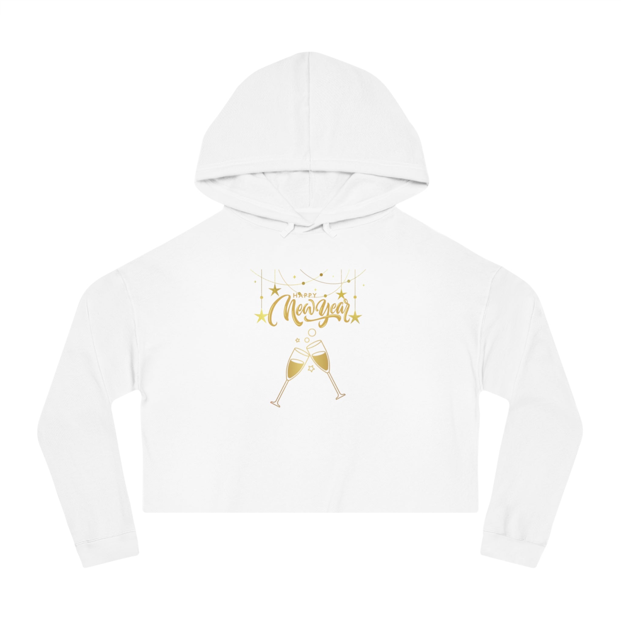 Happy New Year Women’s Cropped Hooded Sweatshirt