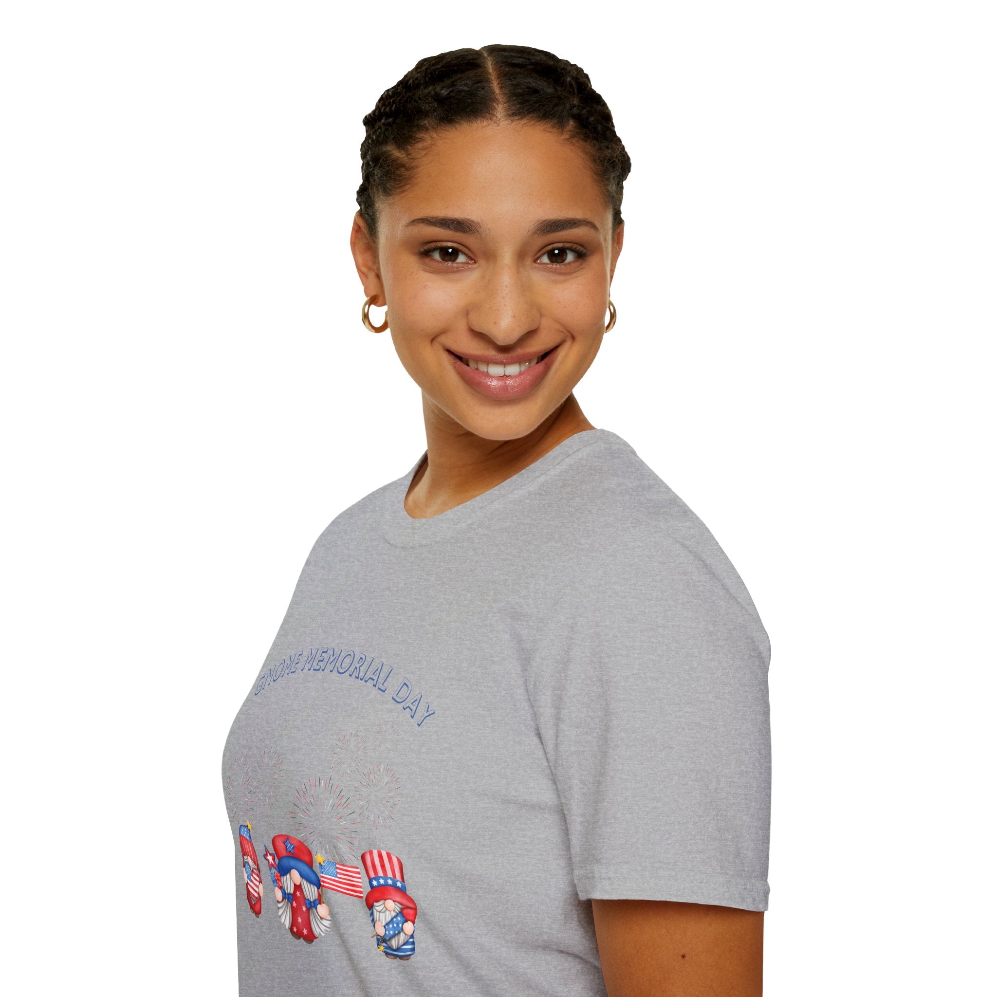 Gnome Memorial Day Unisex T-Shirt - Celebrate with Fun Design