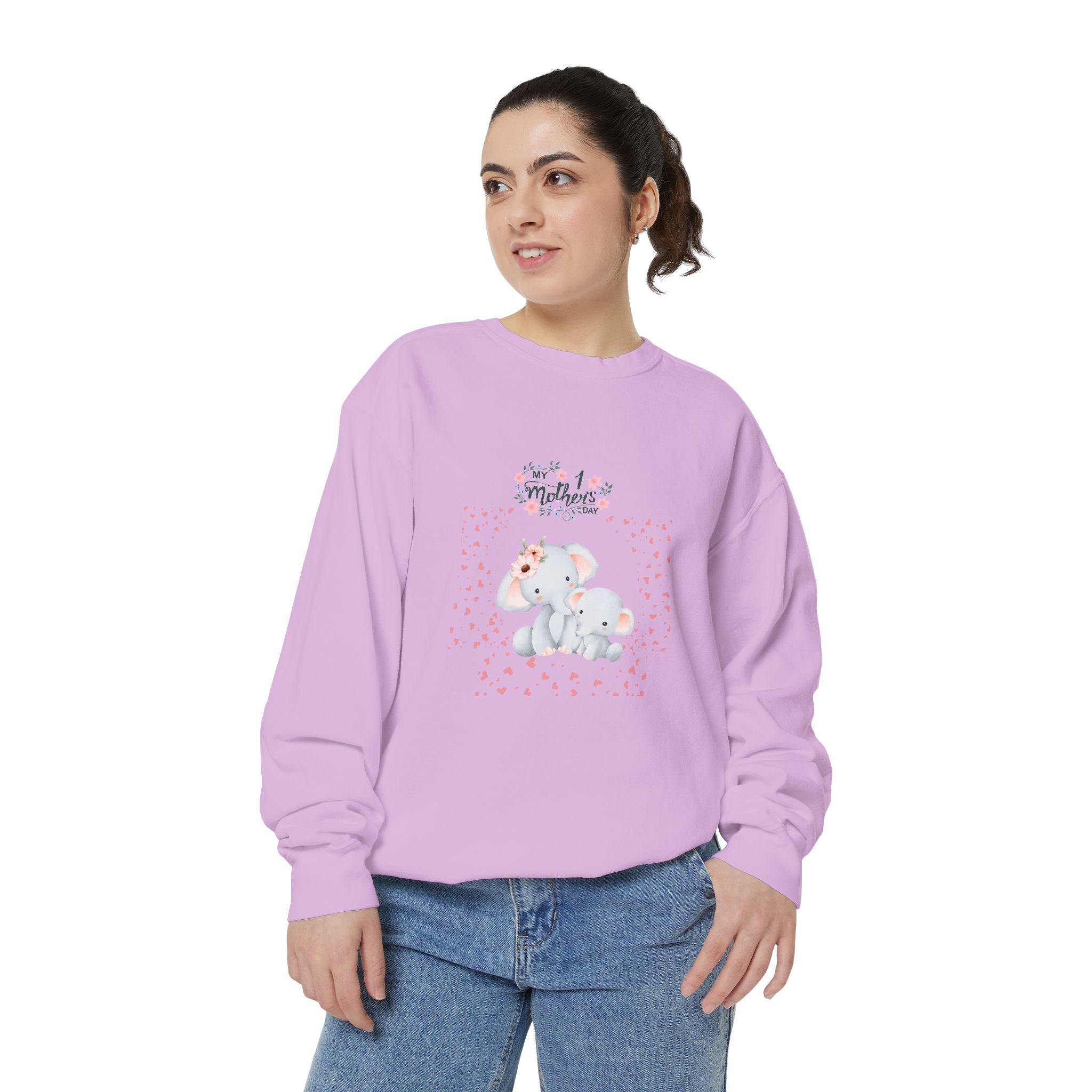 My 1st Mother's Day Sweatshirt Unisex Garment-Dyed