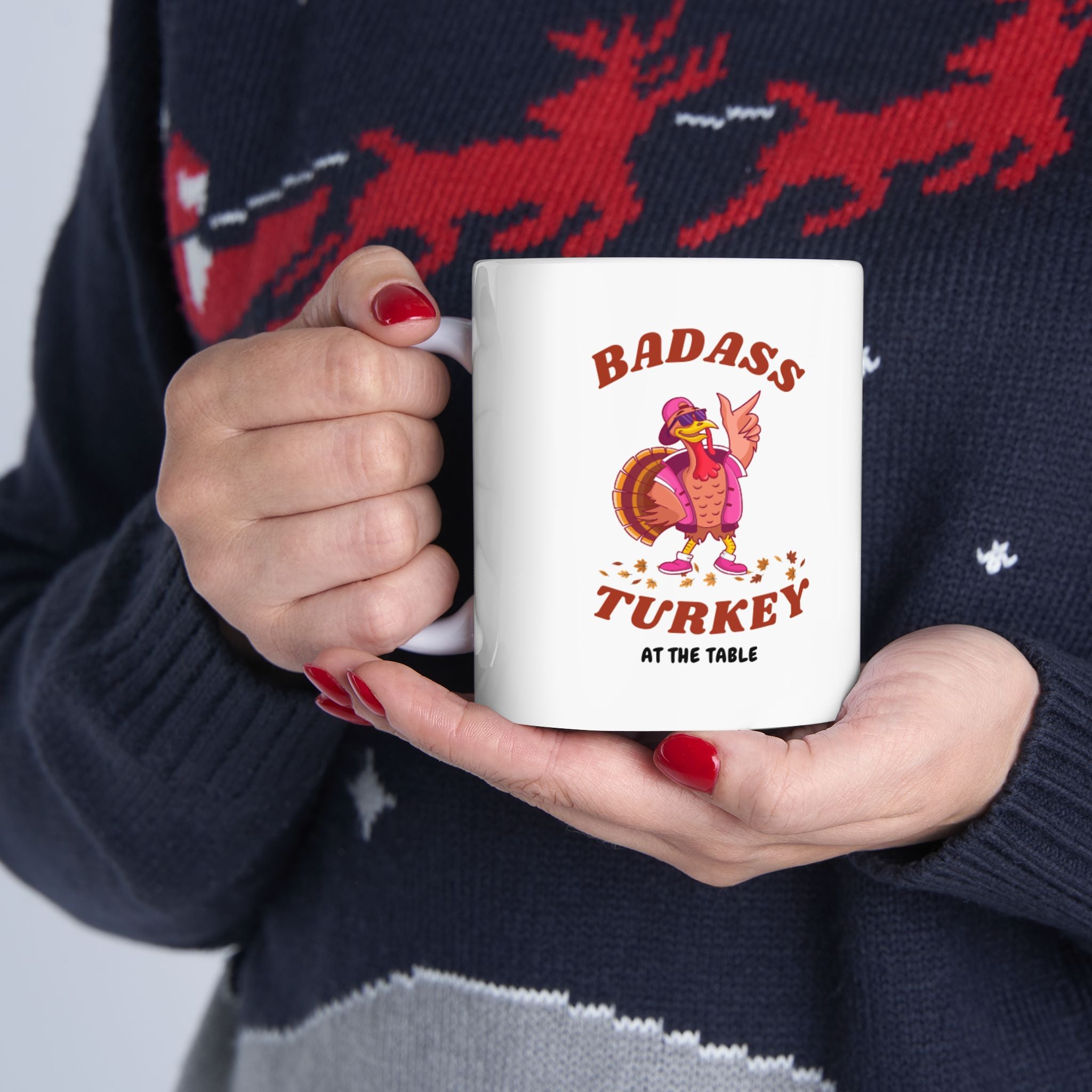 Badass Turkey Ceramic Mug, (11oz, 15oz)