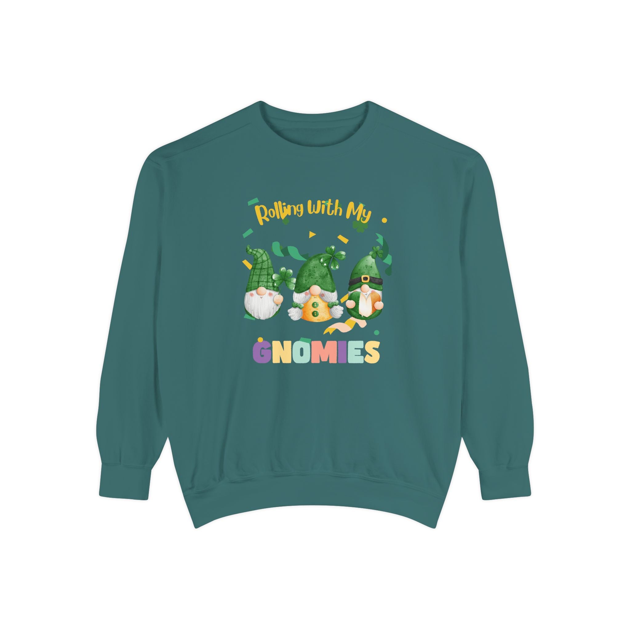 Rolling With My Gnomies Sweatshirt - Unisex Garment-Dyed Cozy Apparel