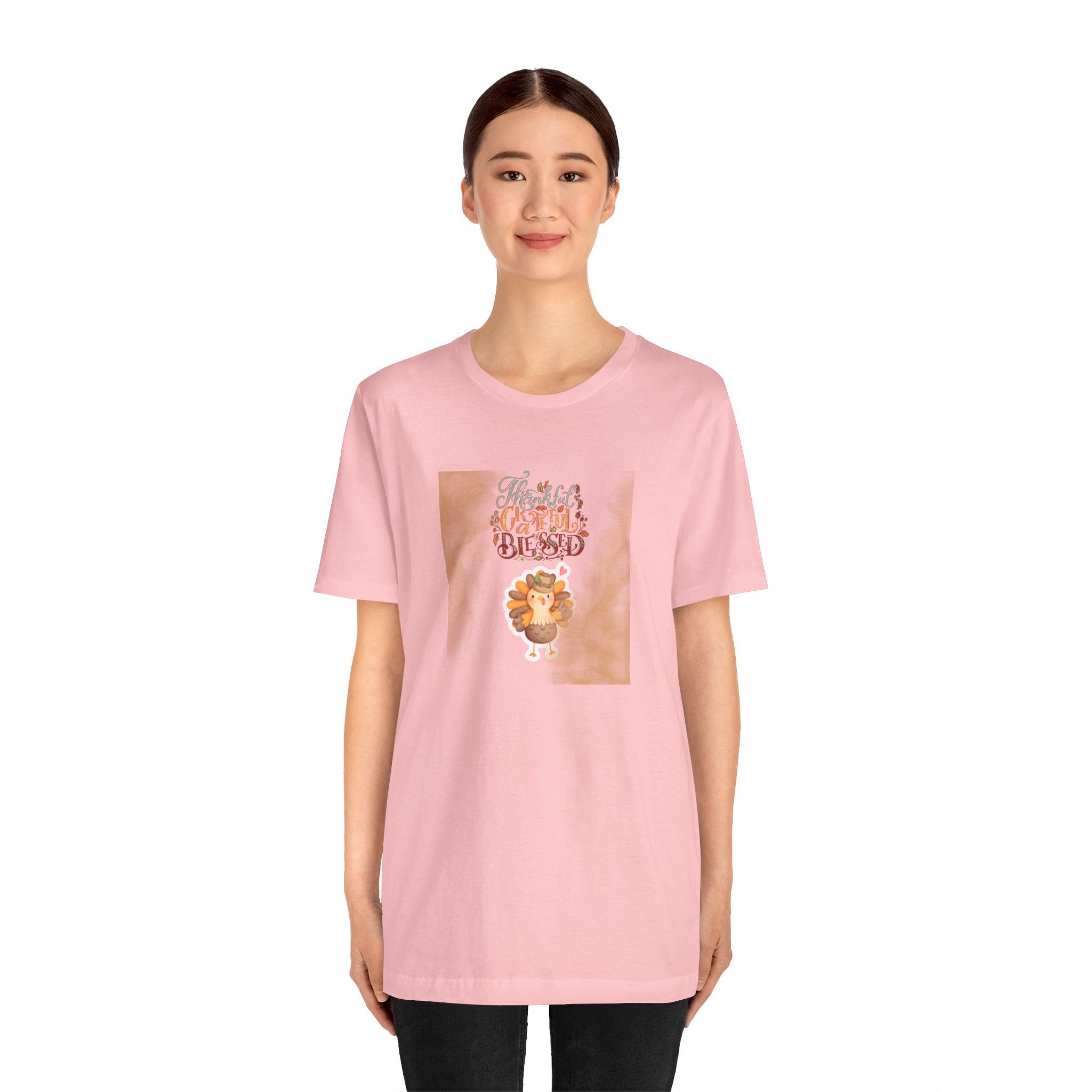 Thankful Grateful Blessed Unisex Jersey Short Sleeve Tee