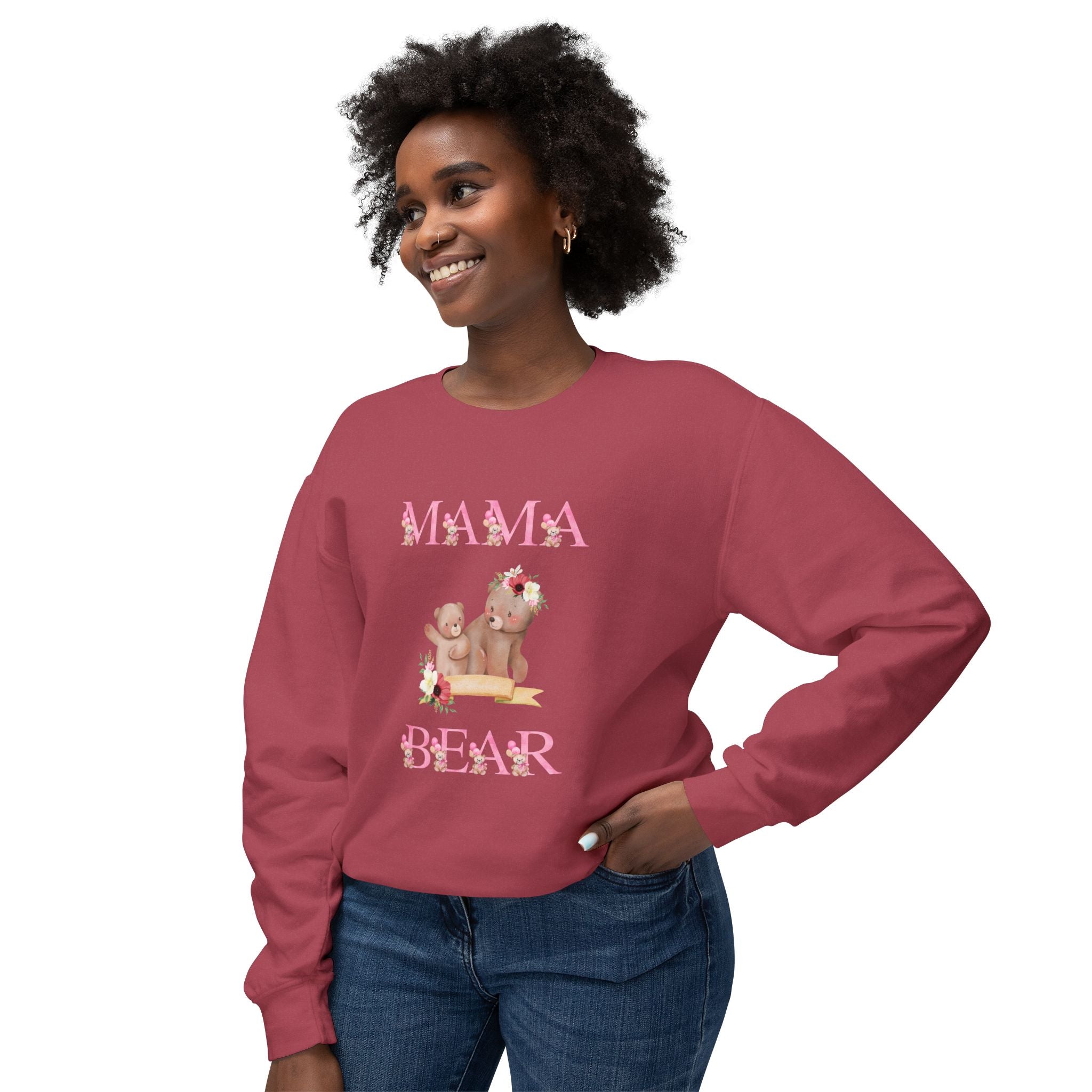Mama Bear Unisex Lightweight Crewneck Sweatshirt