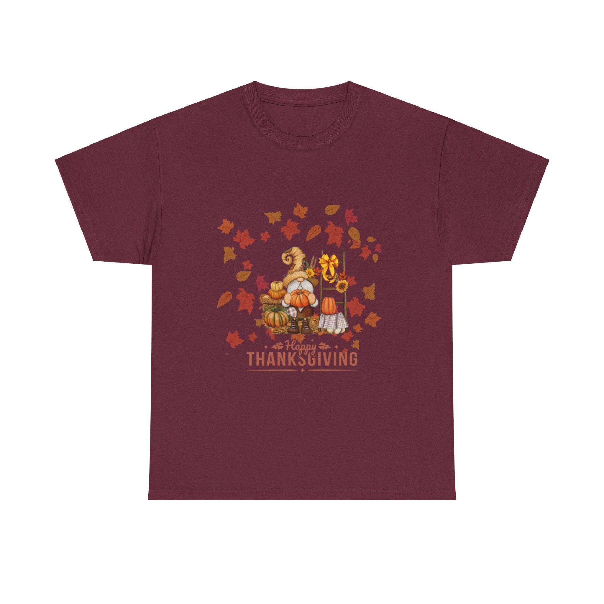 Gnome Happy Thanksgiving Unisex Heavy Cotton Tee