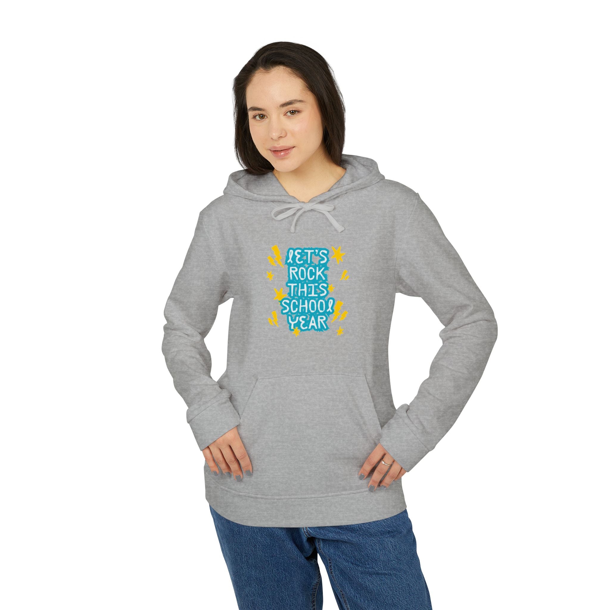 Let's Rock This Schoo Year adidas® Unisex Fleece Hoodie