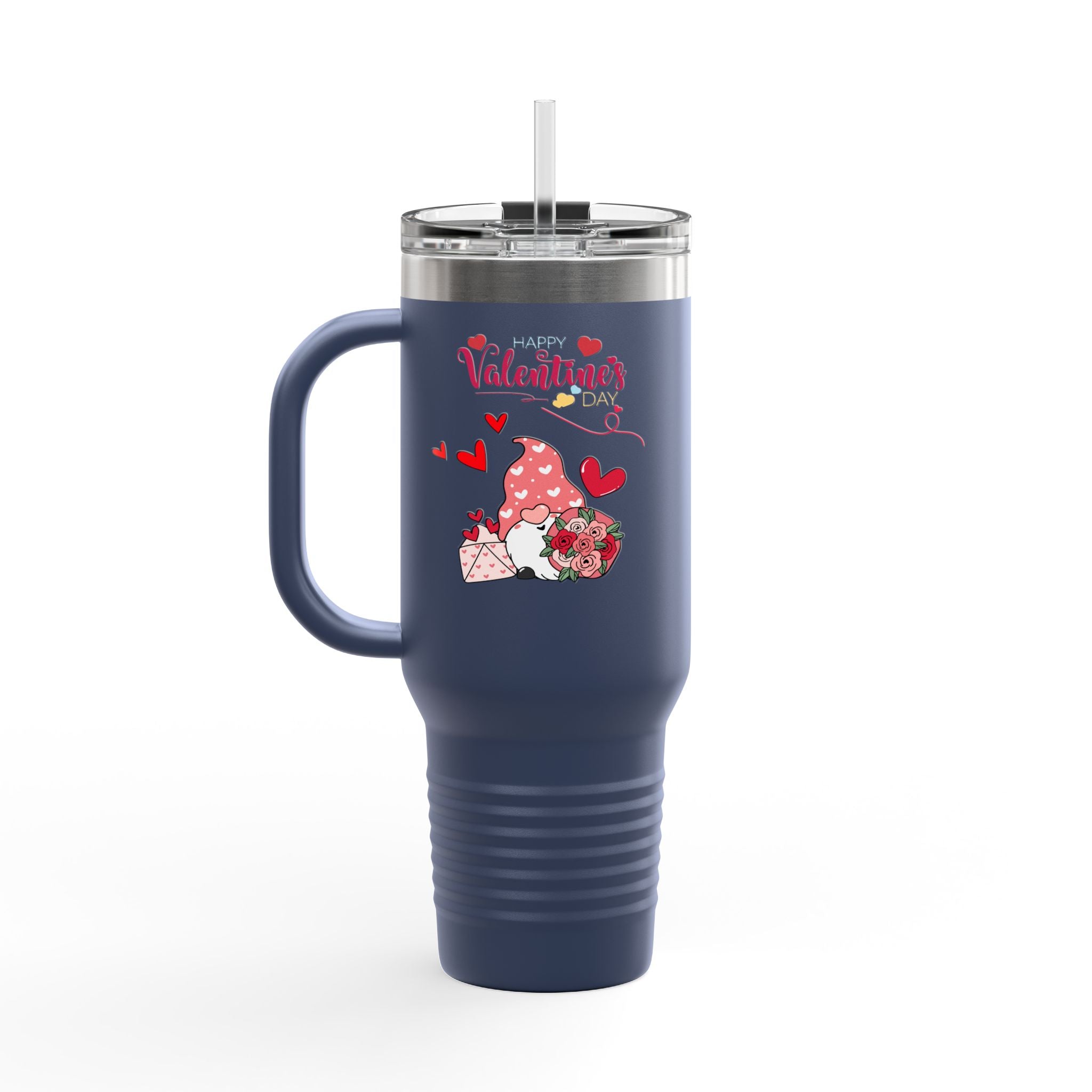 Gnome Valentine's Day Insulated Travel Mug, 40oz
