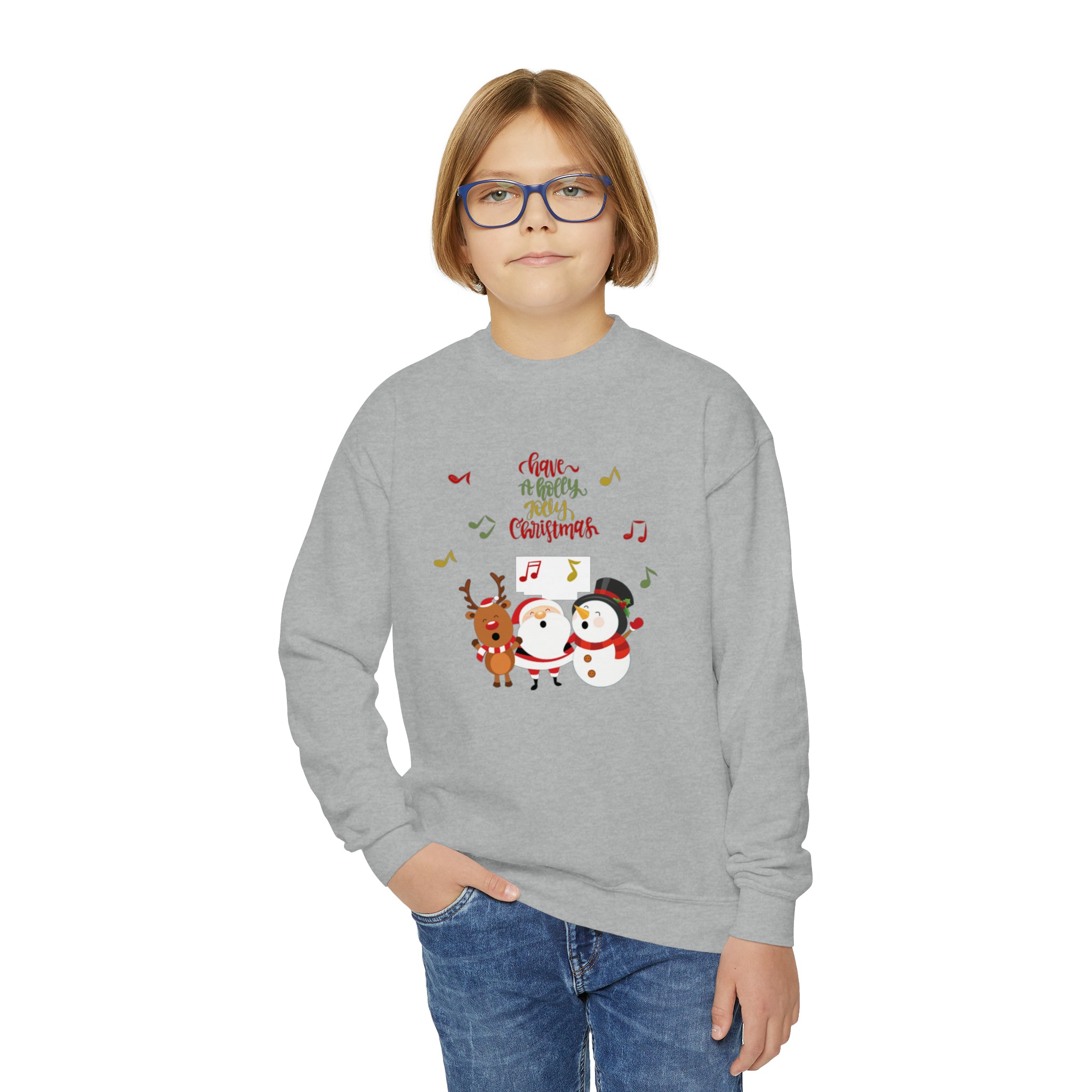 Have A Holly Jolly Christmas Youth Crewneck Sweatshirt