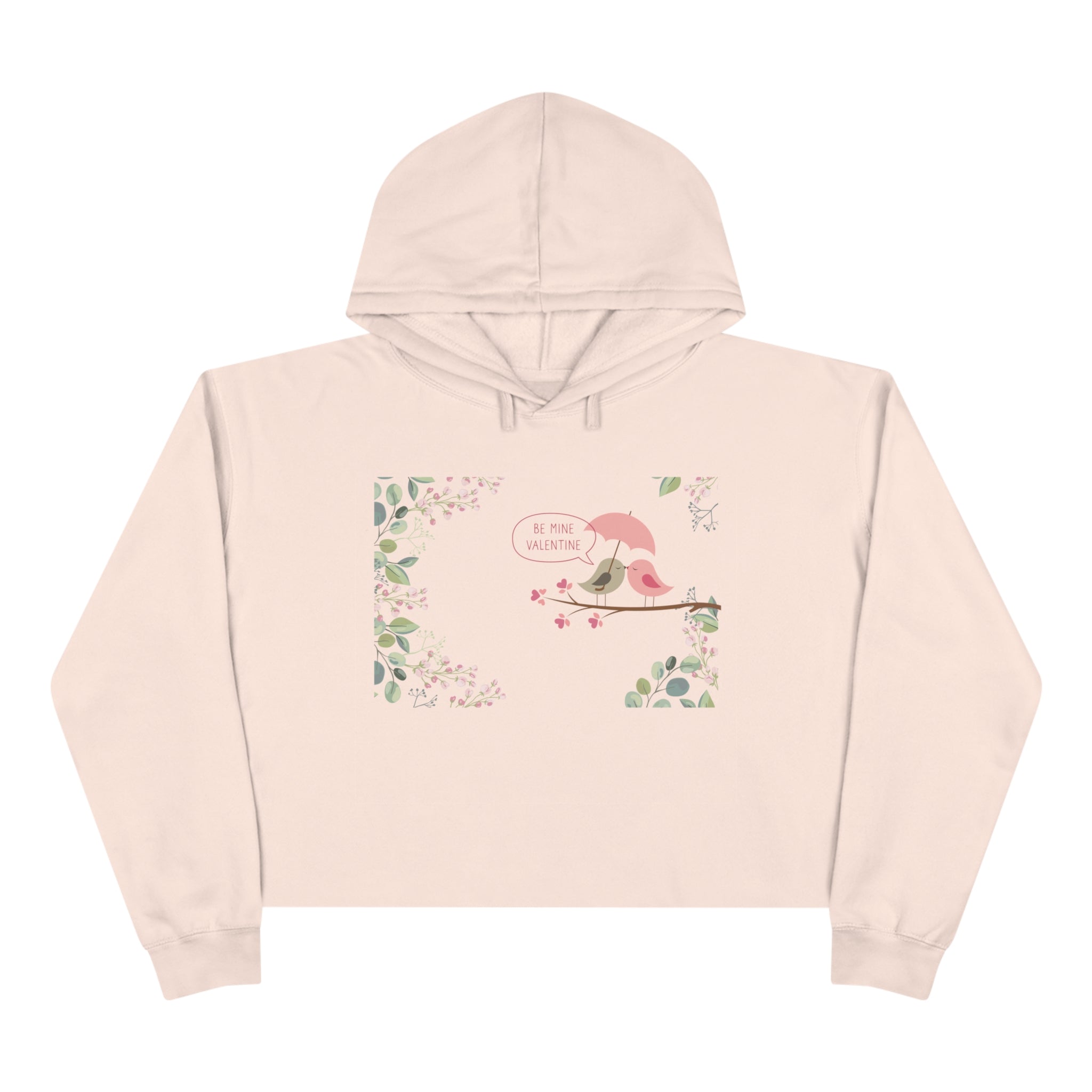 Happy Valentine's Day Lovers Crop Hoodie