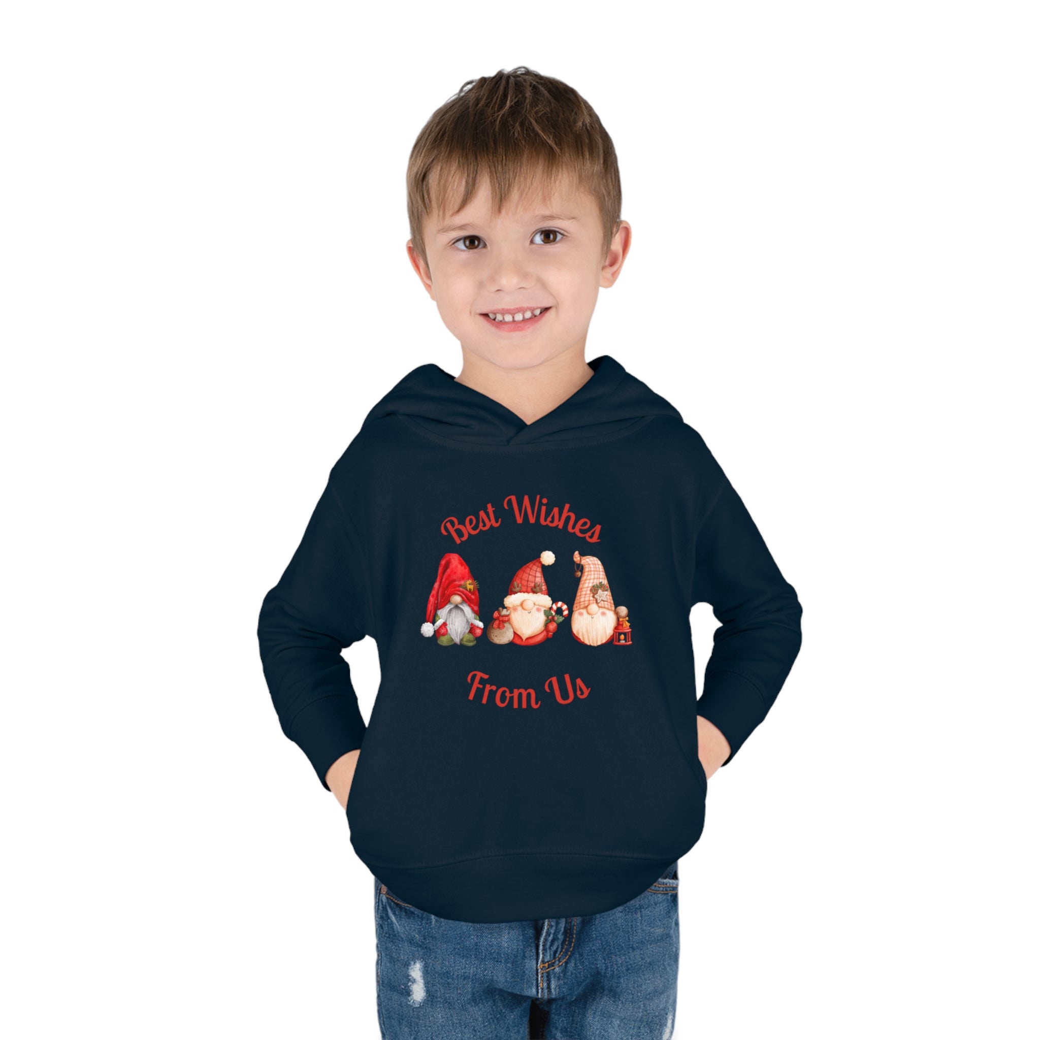 Gnome Best Wishes Toddler Pullover Fleece Hoodie