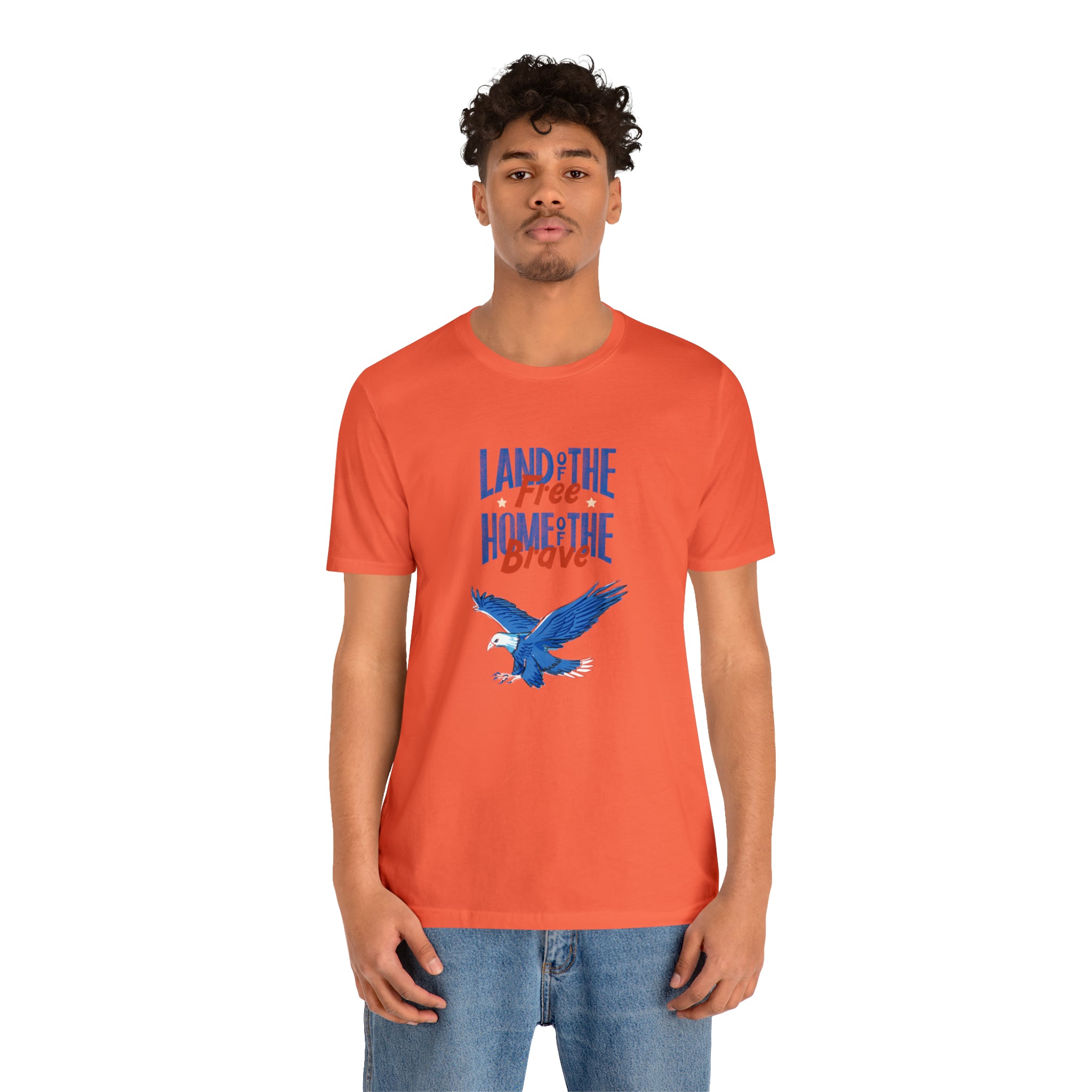Land Of The Free Home Of The Brave Unisex Jersey Short Sleeve Tee