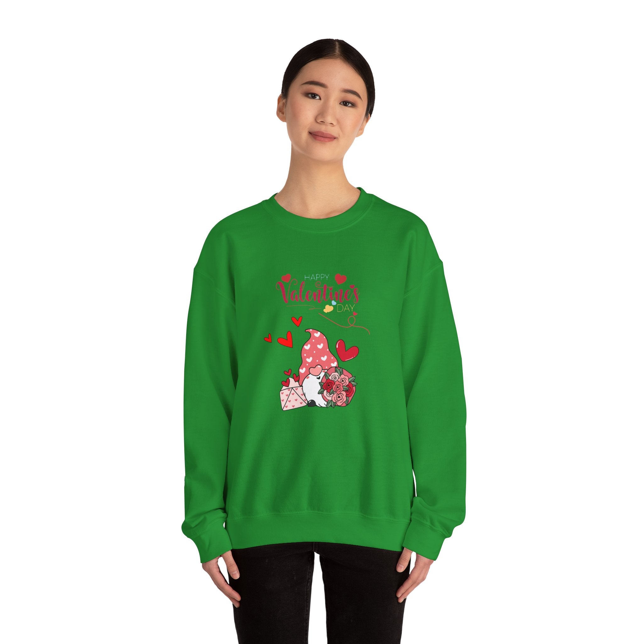 Gnome Valentine's Day Unisex Heavy Blend™ Crewneck Sweatshirt