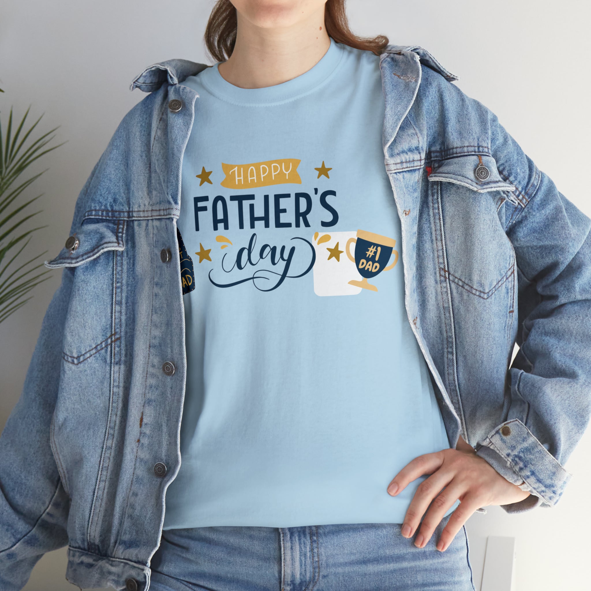 Happy Dad's Day No.1 Unisex Heavy Cotton Tee