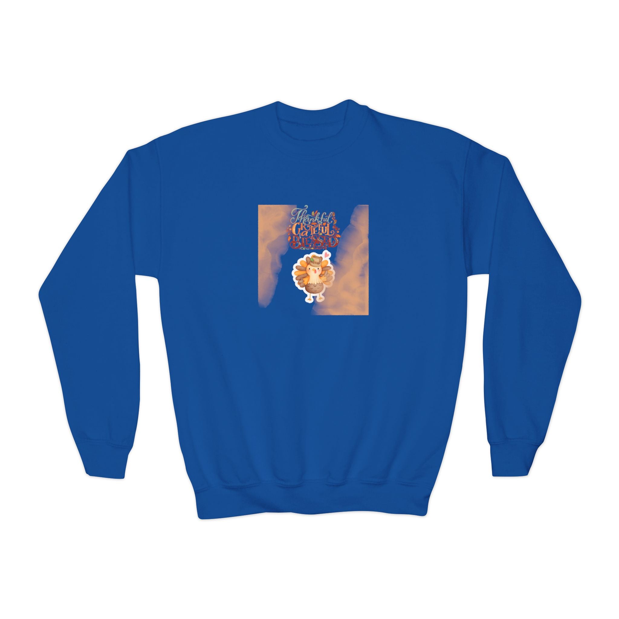 Thankful Grateful Blessed Youth Crewneck Sweatshirt