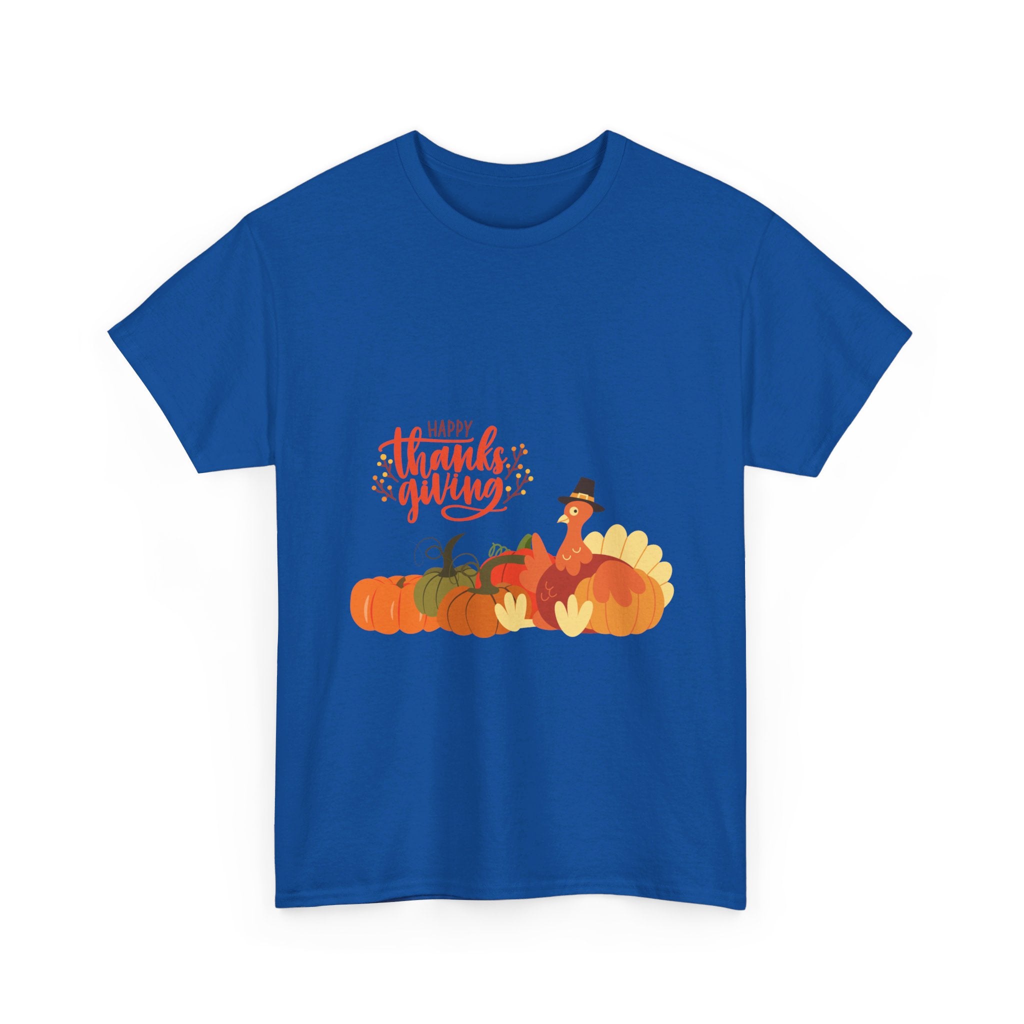 Happy Thanksgiving Turkey Unisex Heavy Cotton Tee
