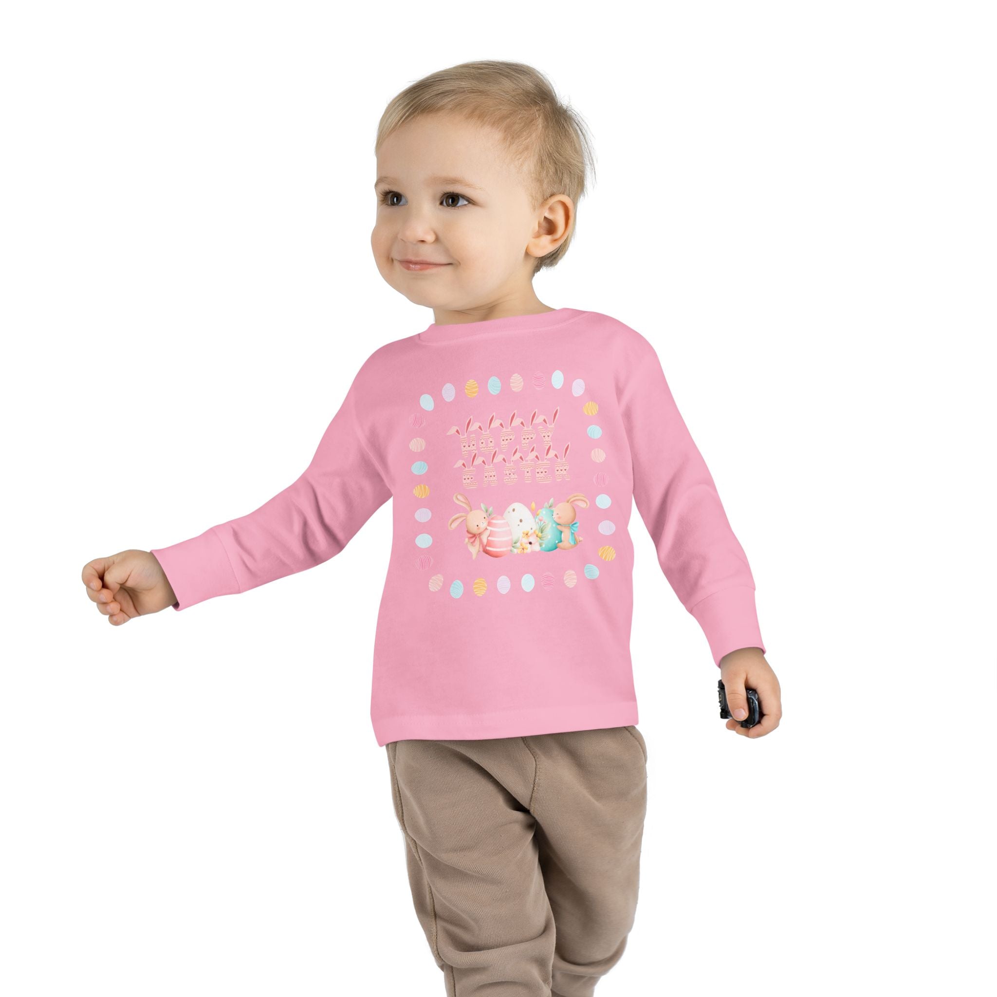 Hoppy Easter Toddler Long Sleeve Tee