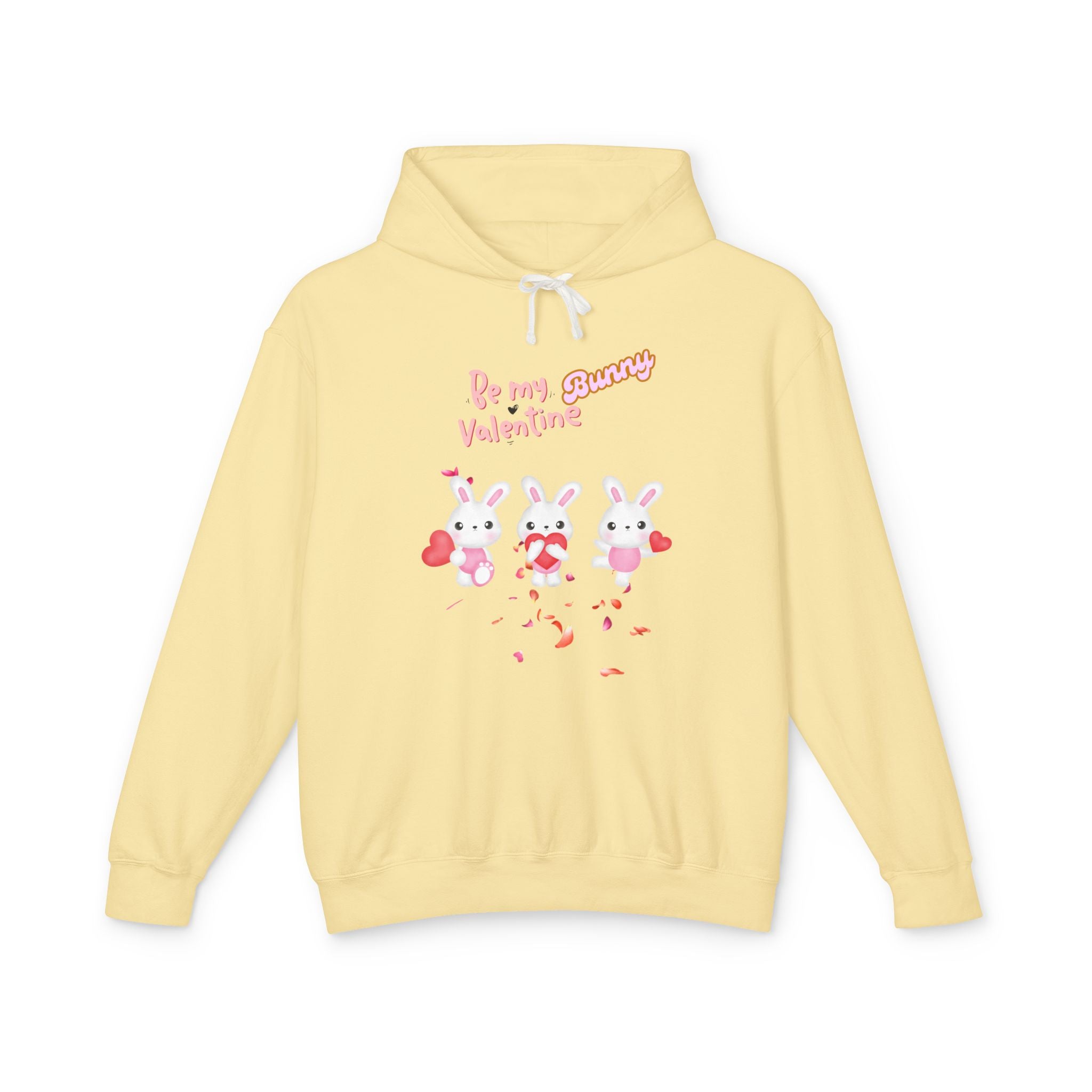 My Bunny Valentine Unisex Lightweight Hooded Sweatshirt