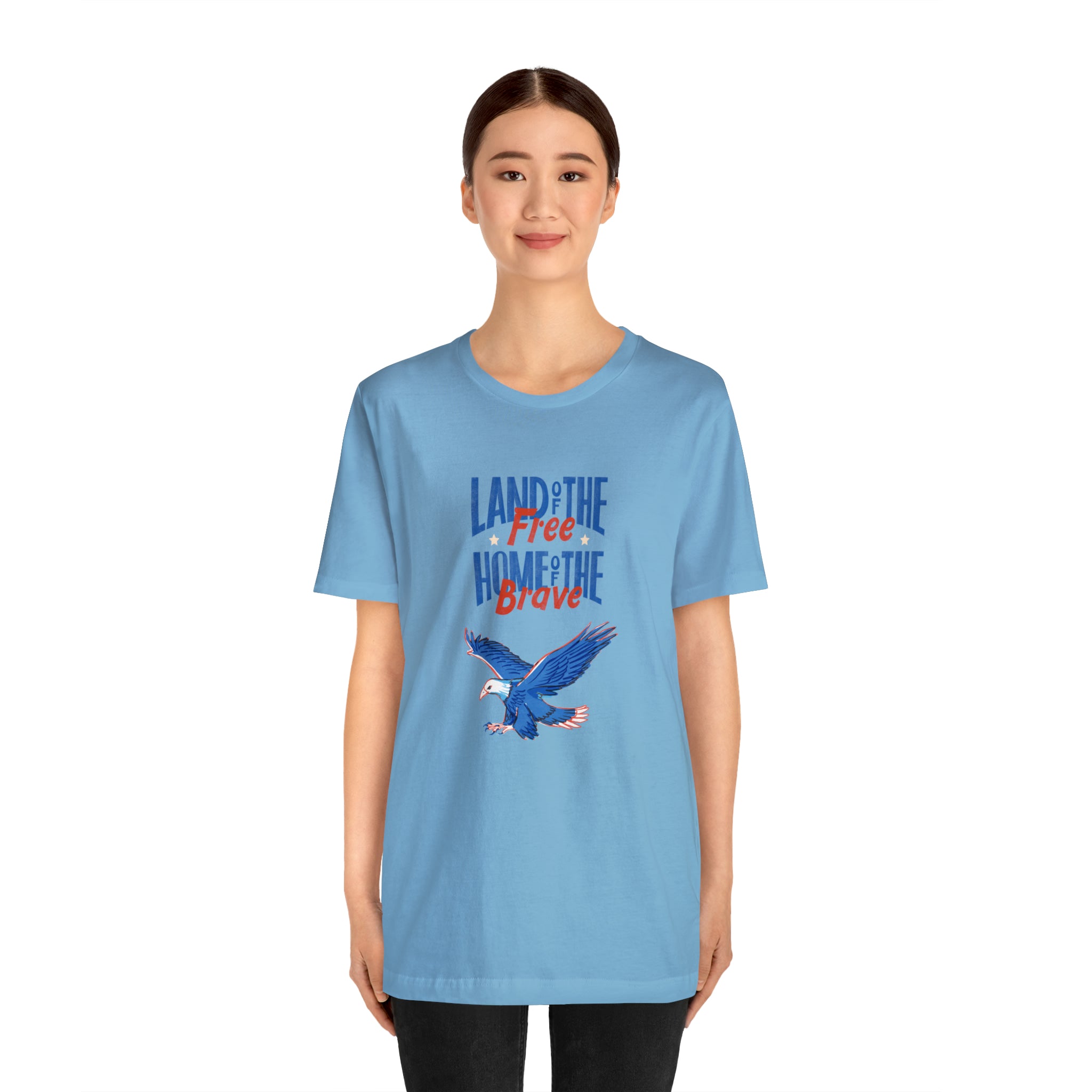 Land Of The Free Home Of The Brave Unisex Jersey Short Sleeve Tee
