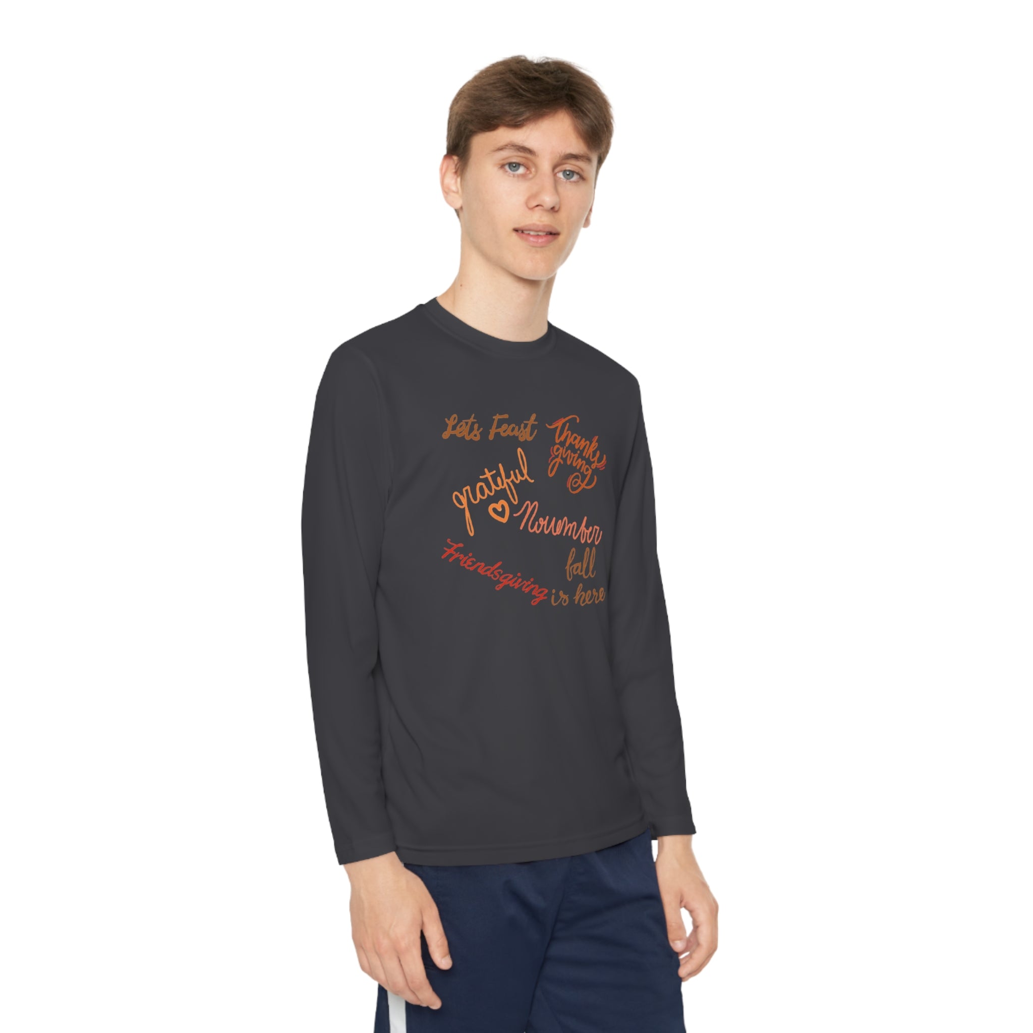 Thanksgiving Season Youth Long Sleeve Competitor Tee