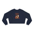 Happy Thanksgiving Women's Cropped Fleece Pullover