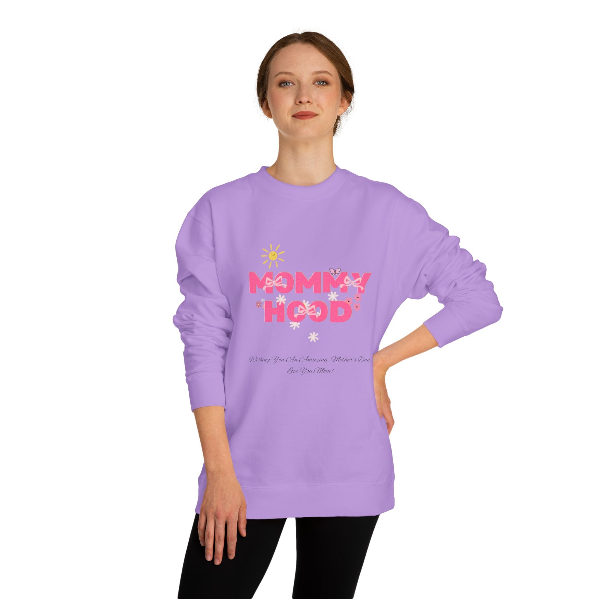 Mommy Hood Unisex Crew Neck Sweatshirt