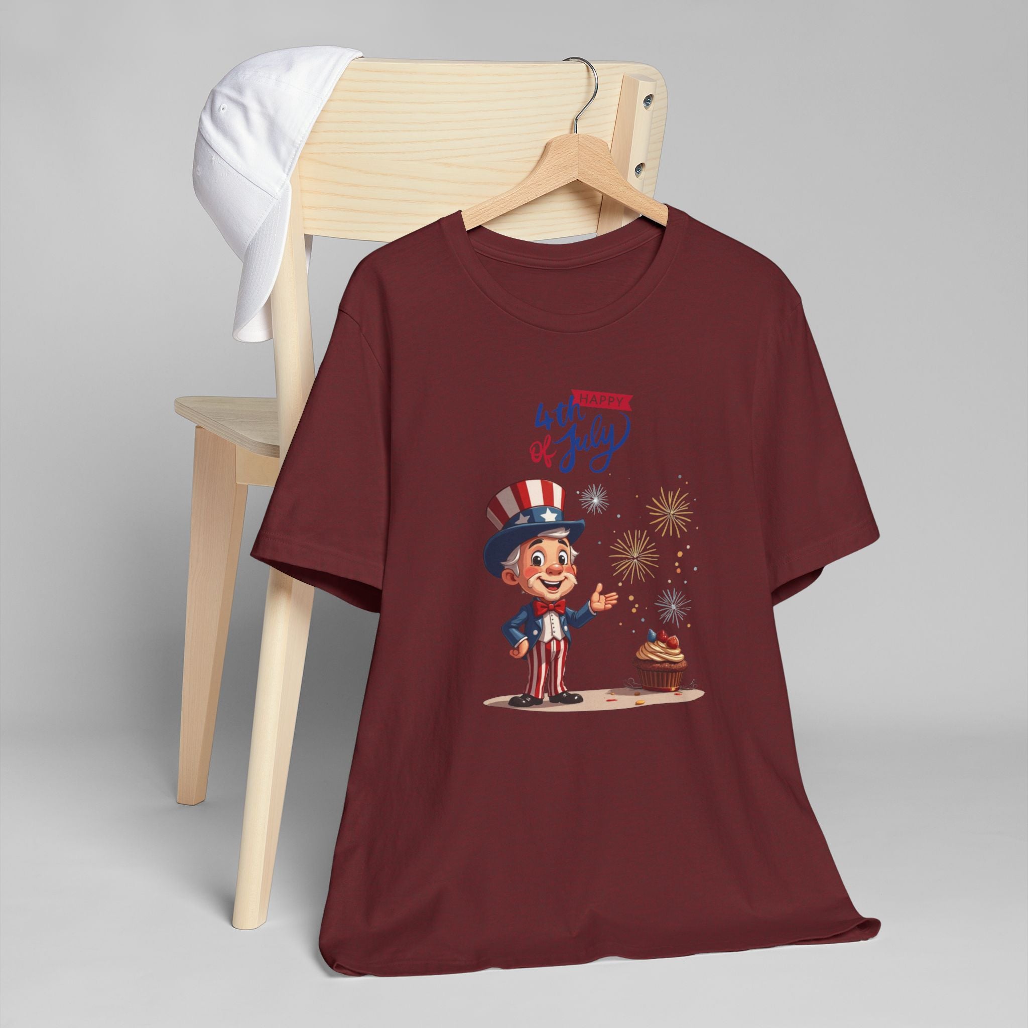 Uncle Sam Happy 4th of July Unisex Jersey T-Shirt